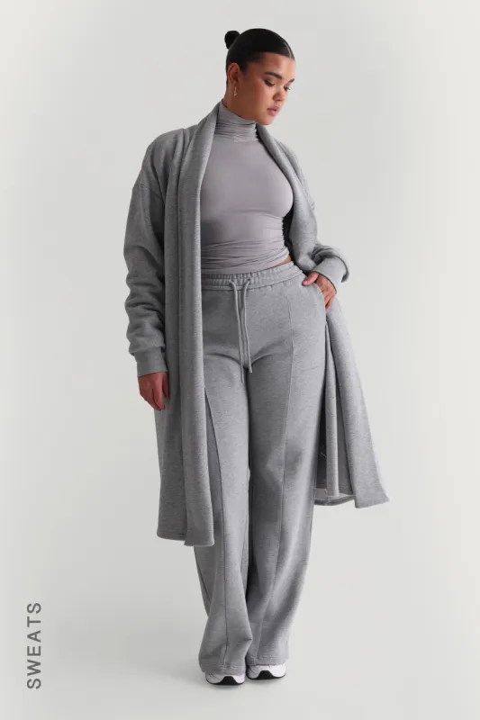 Oversized Sweat Cardigan - Heather Gray sold by My outfit online