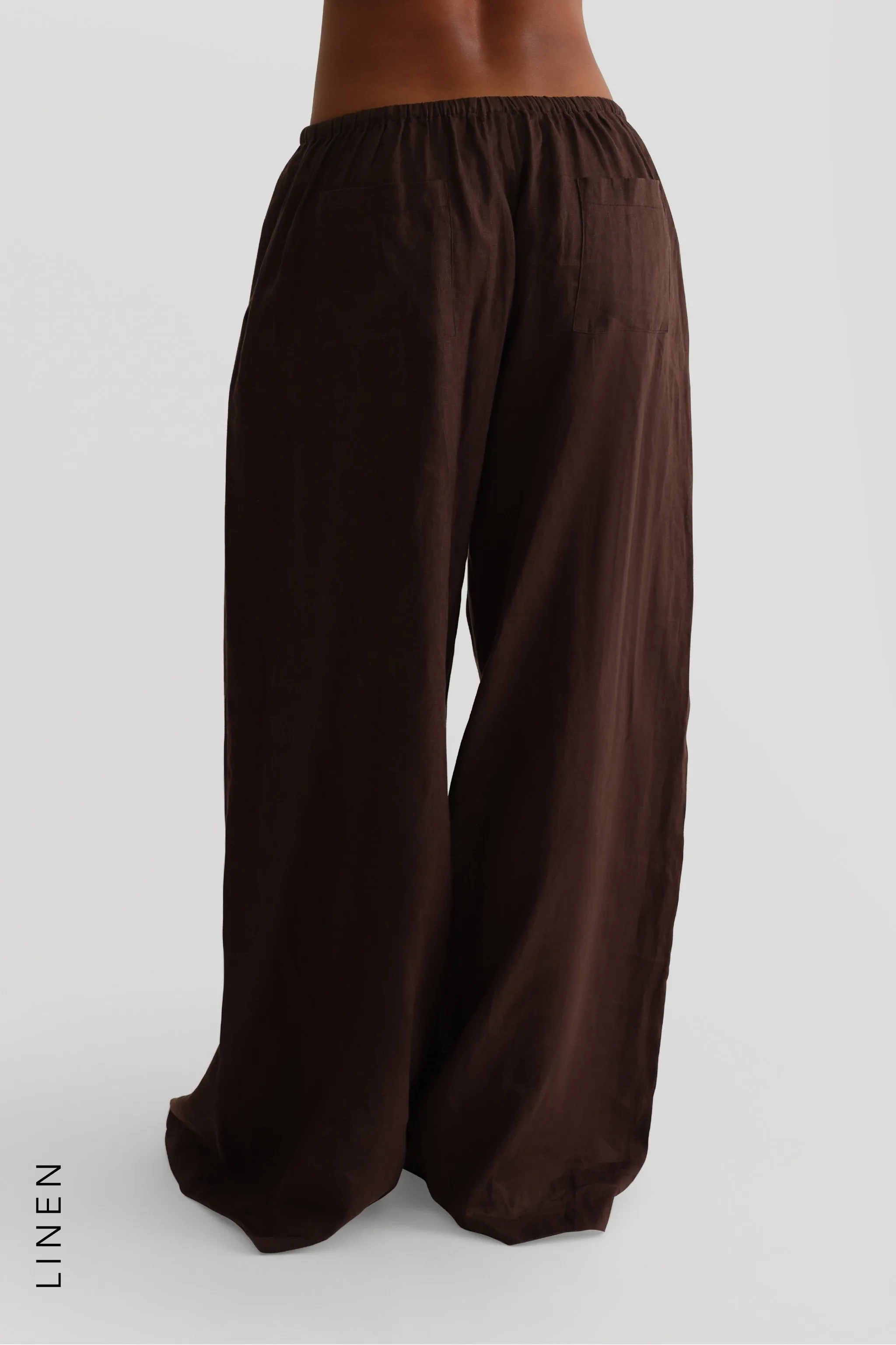 Heritage Linen Wide-Leg Pants - Terra sold by My outfit online product image thumbnail 4