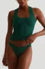 T-Shape Micro-Ribbed Tank Top - Cucumber sold by My outfit online