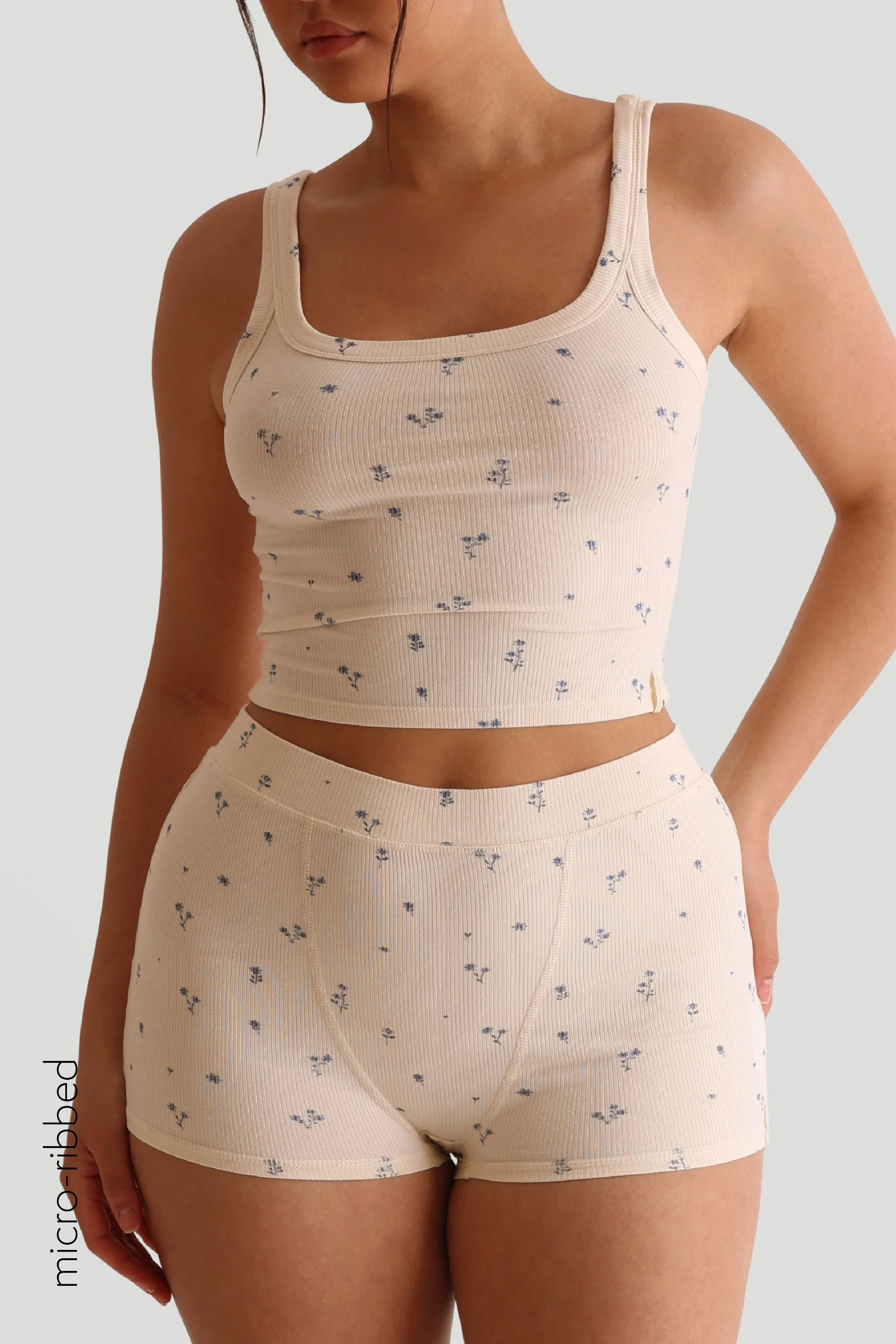 Square Neck Micro-Ribbed Tank Top - Bloom sold by My outfit online product image thumbnail 3