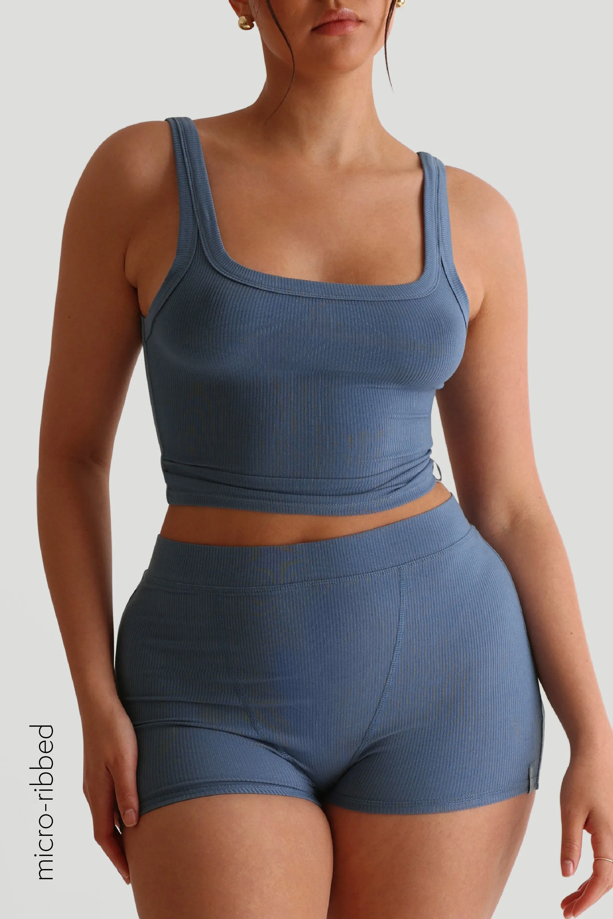 Square Neck Micro-Ribbed Tank Top - Breeze sold by My outfit online product image thumbnail 3