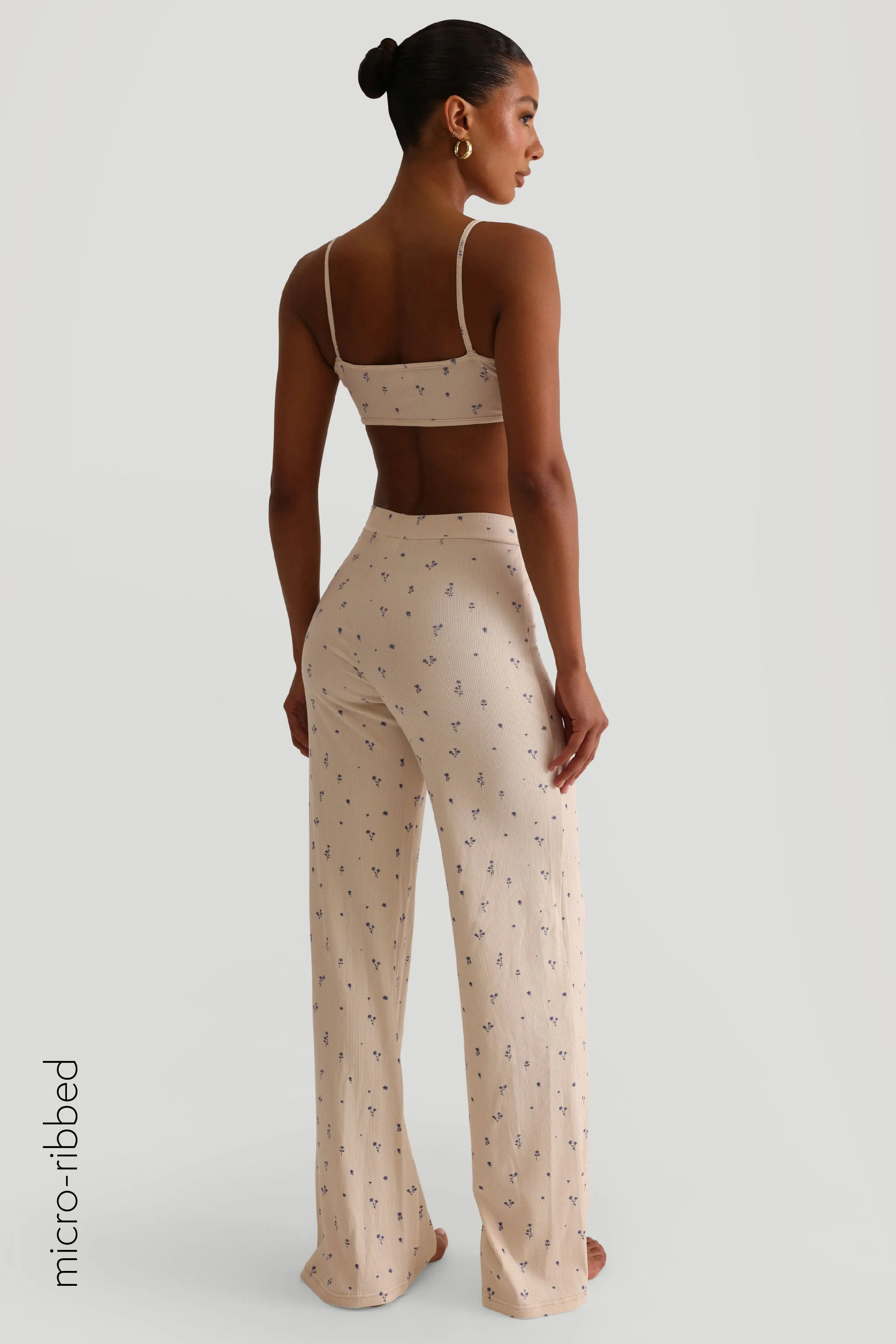 Micro-Ribbed Straight-Leg Pants - Bloom sold by My outfit online product image thumbnail 3