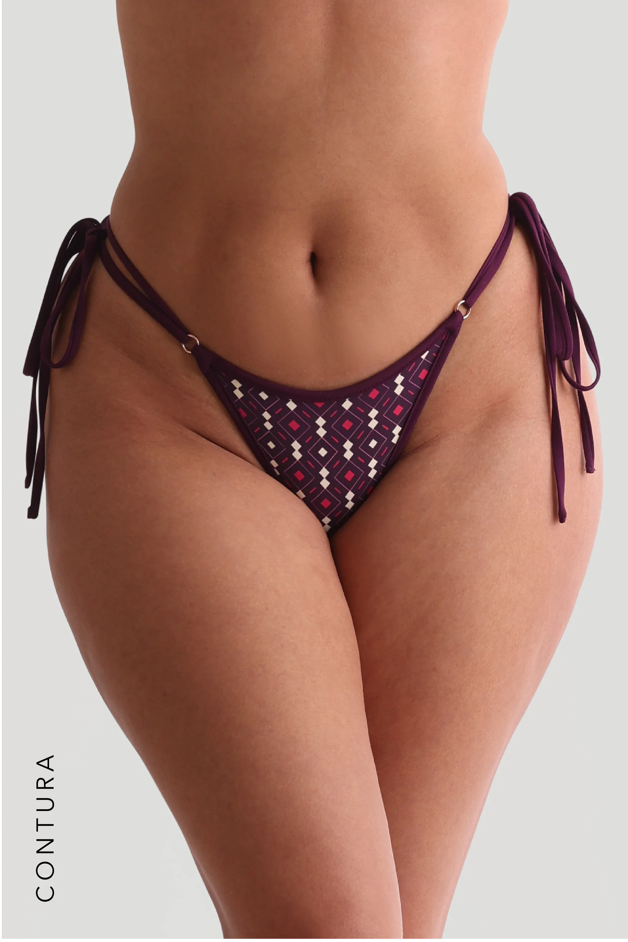 Double Strap Cheeky Bikini Bottom - Vine Mosaic sold by My outfit online