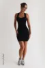 T-Shape Micro-Ribbed Mini Dress - Black sold by My outfit online