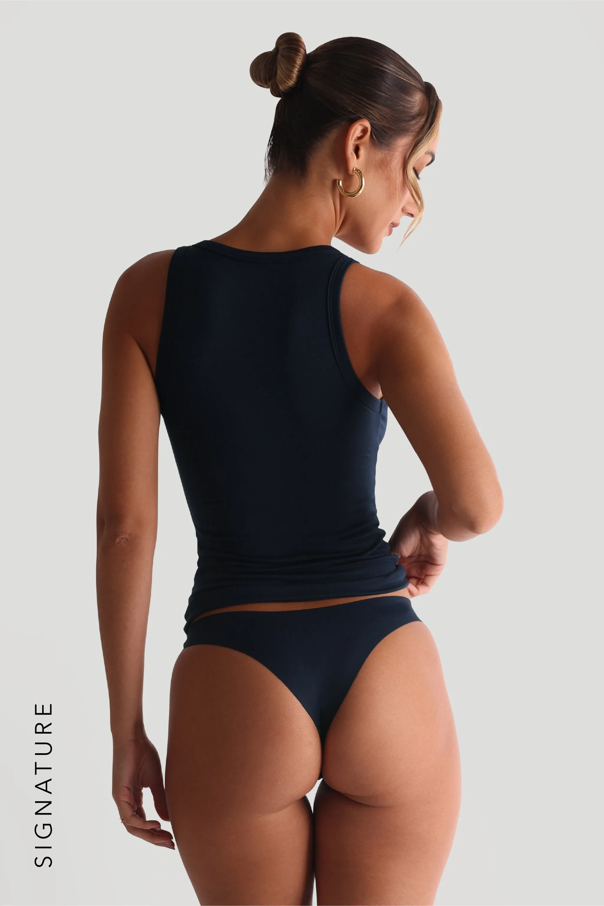 Sleeveless V-Neck Tank Top - Navy sold by My outfit online product image thumbnail 3