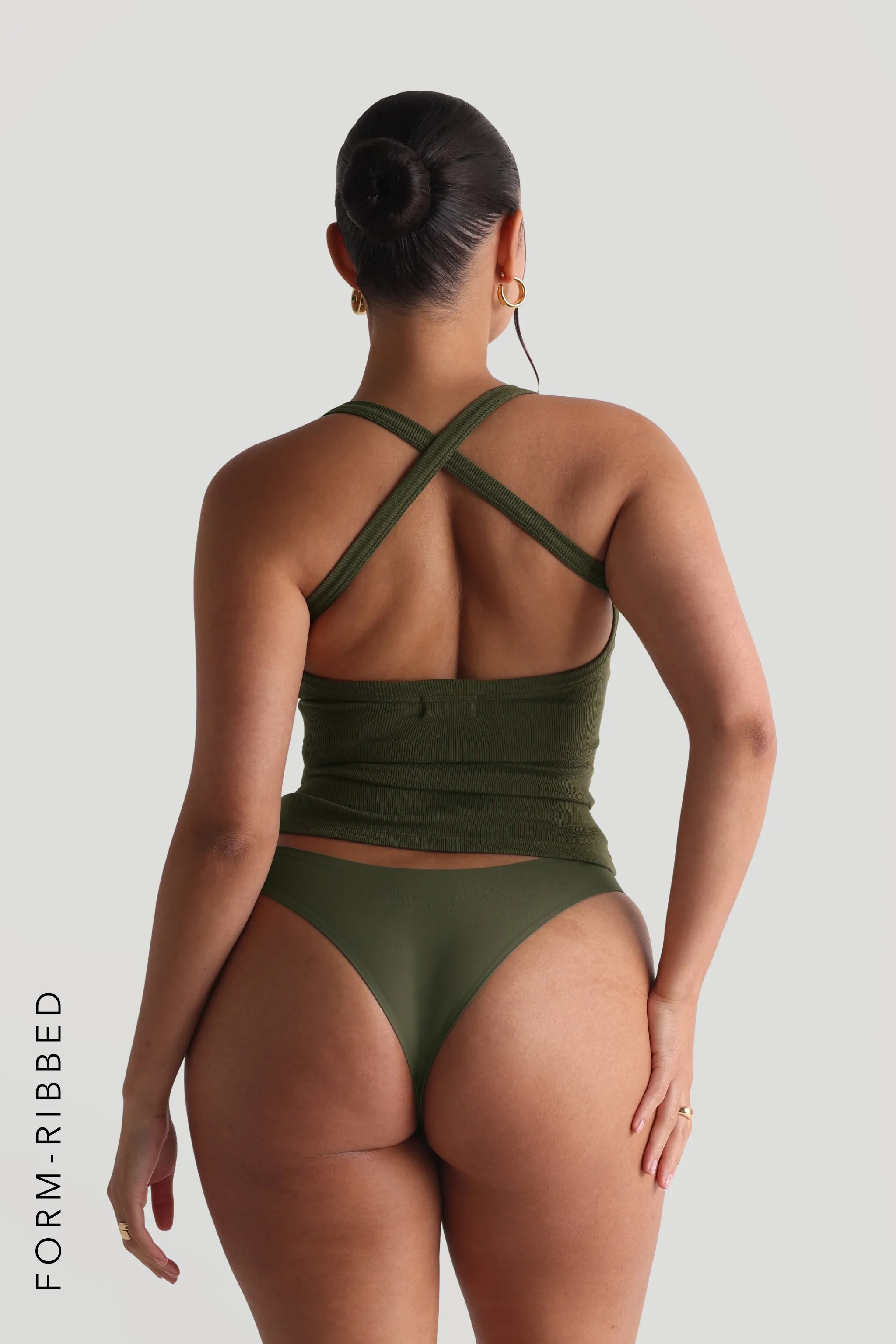 Form-Ribbed Cross-Back Tank Top - Cypress sold by My outfit online product image thumbnail 4