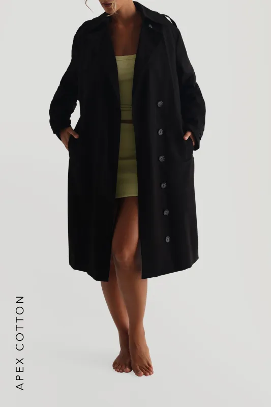 The Arden Midi Trench Coat - Black sold by My outfit online
