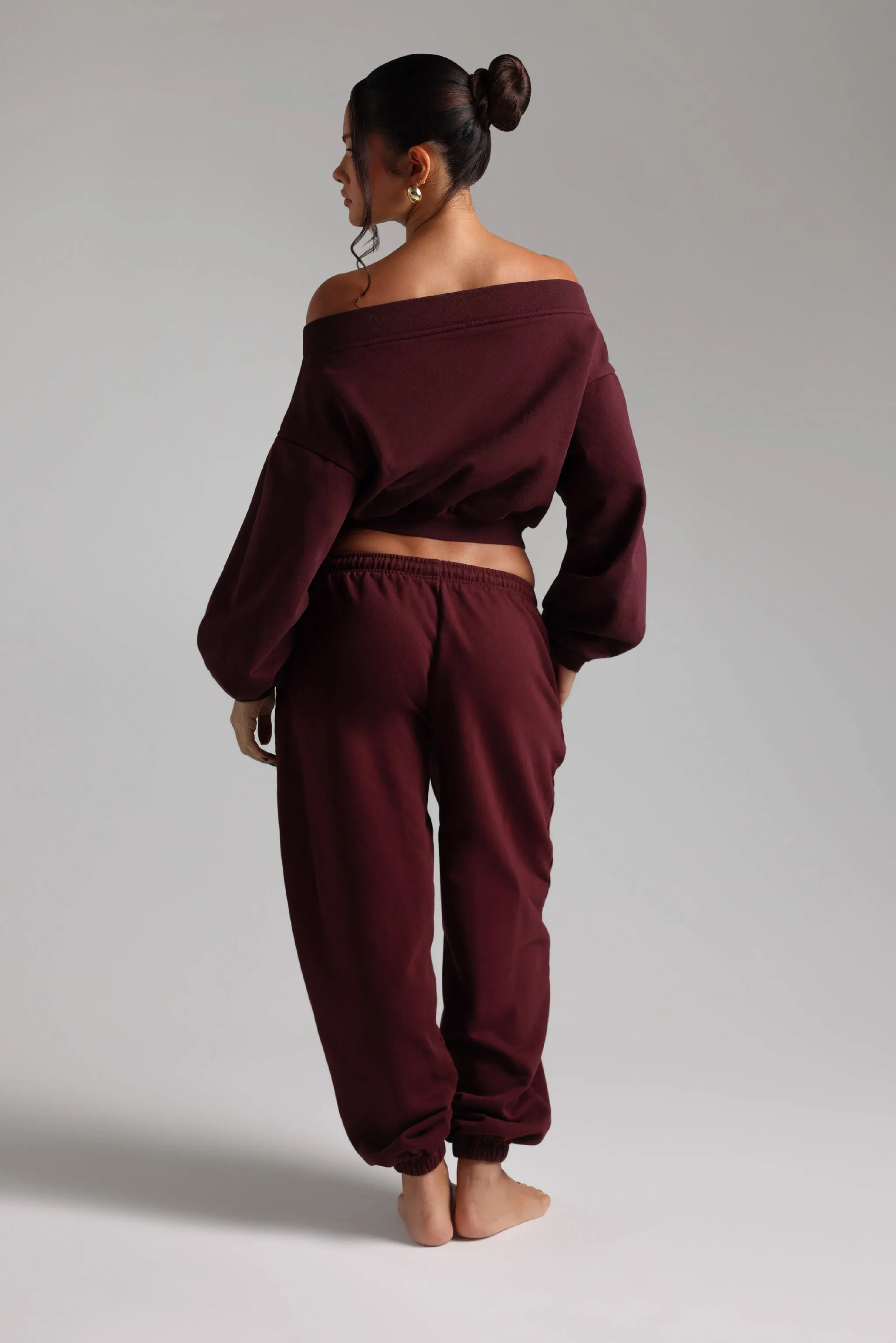 DROP SHOULDER SWEATSHIRT - Black Cherry sold by My outfit online product image thumbnail 3