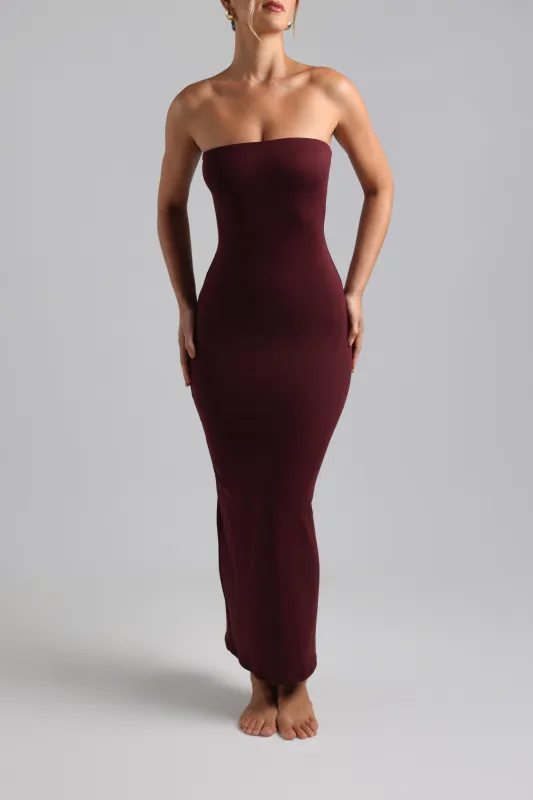 Classic Tube Maxi Dress - Black Cherry sold by My outfit online