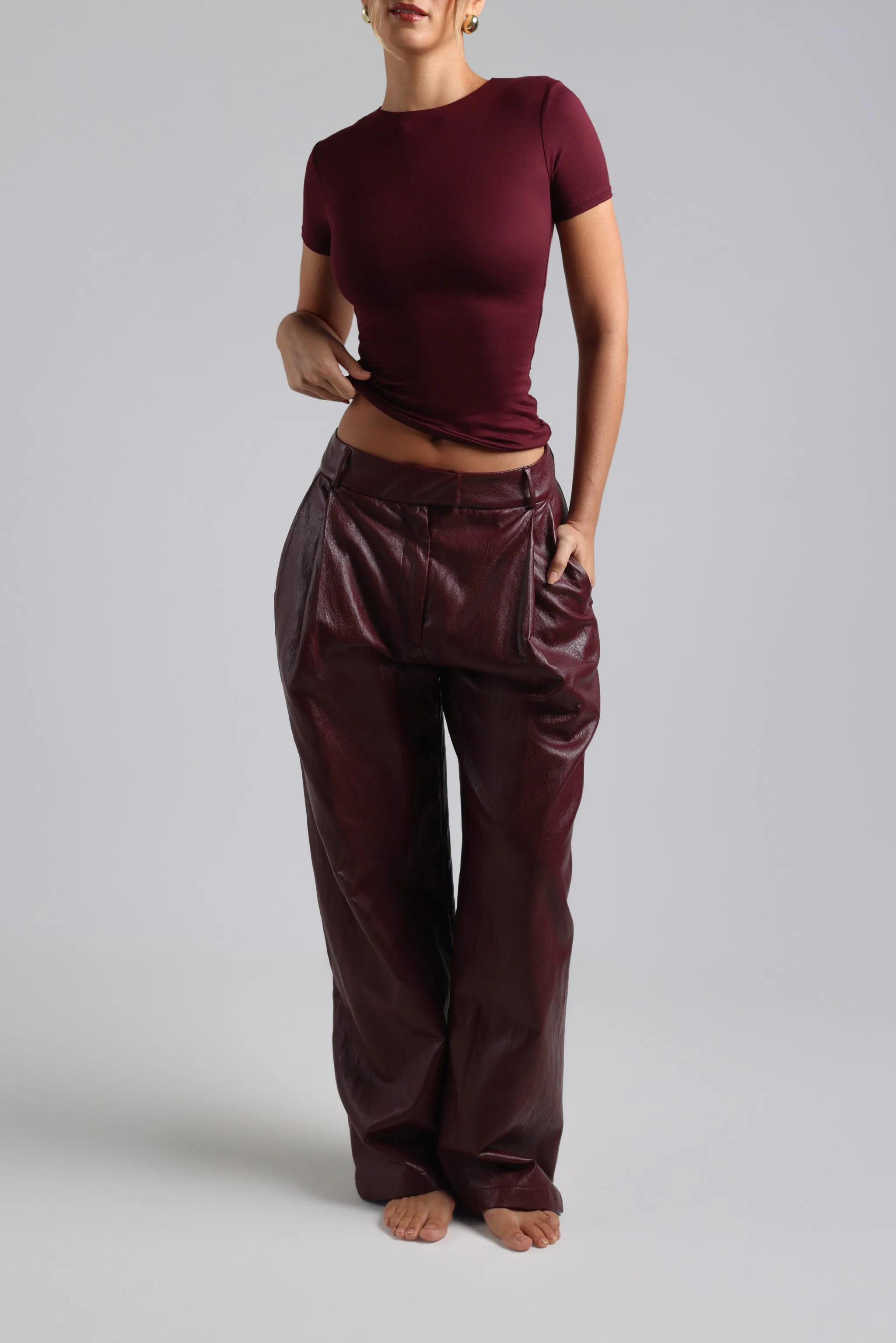 Mist Short Sleeve T-Shirt - Black Cherry sold by My outfit online product image thumbnail 3