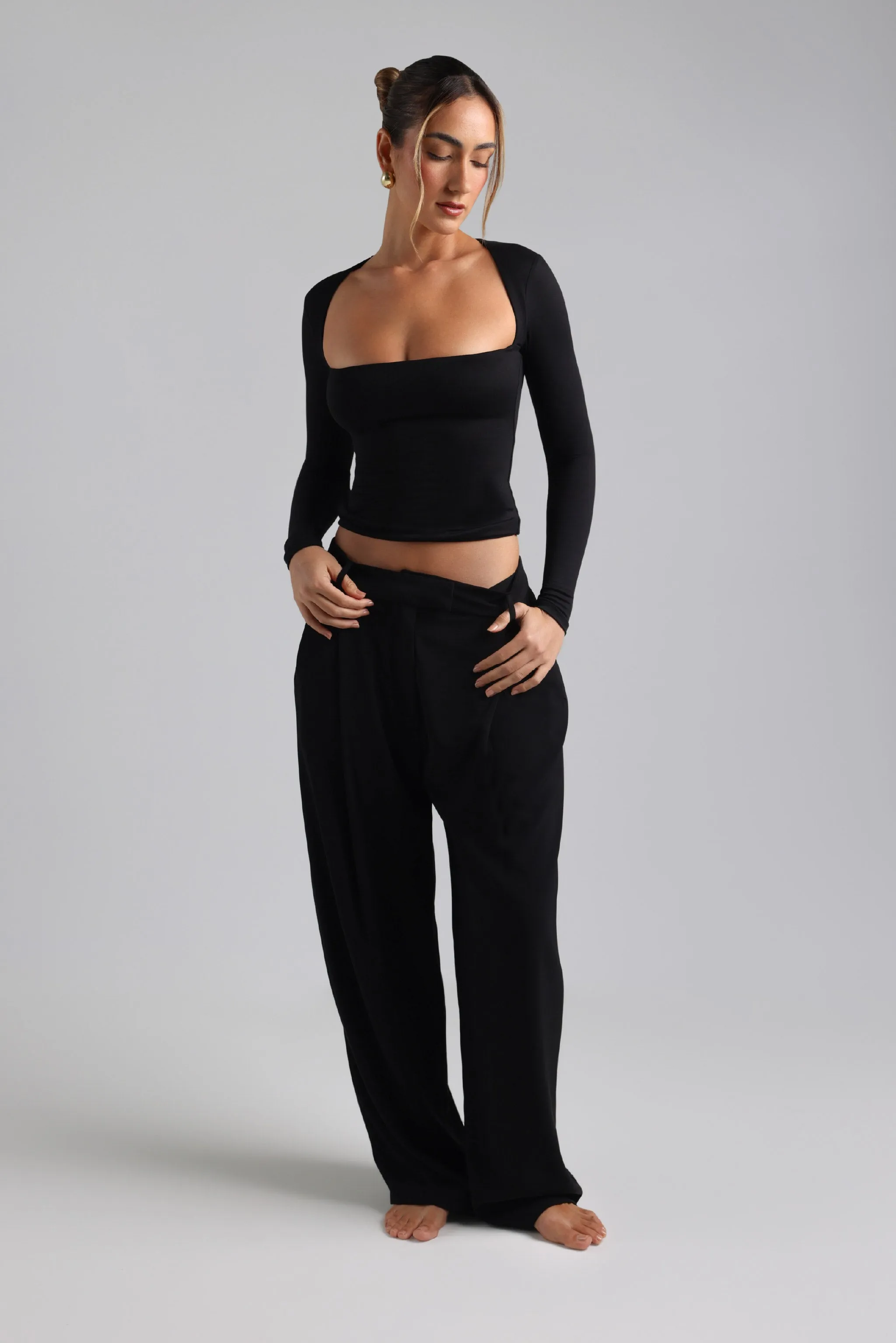 Frame Long Sleeve Top - Black sold by My outfit online