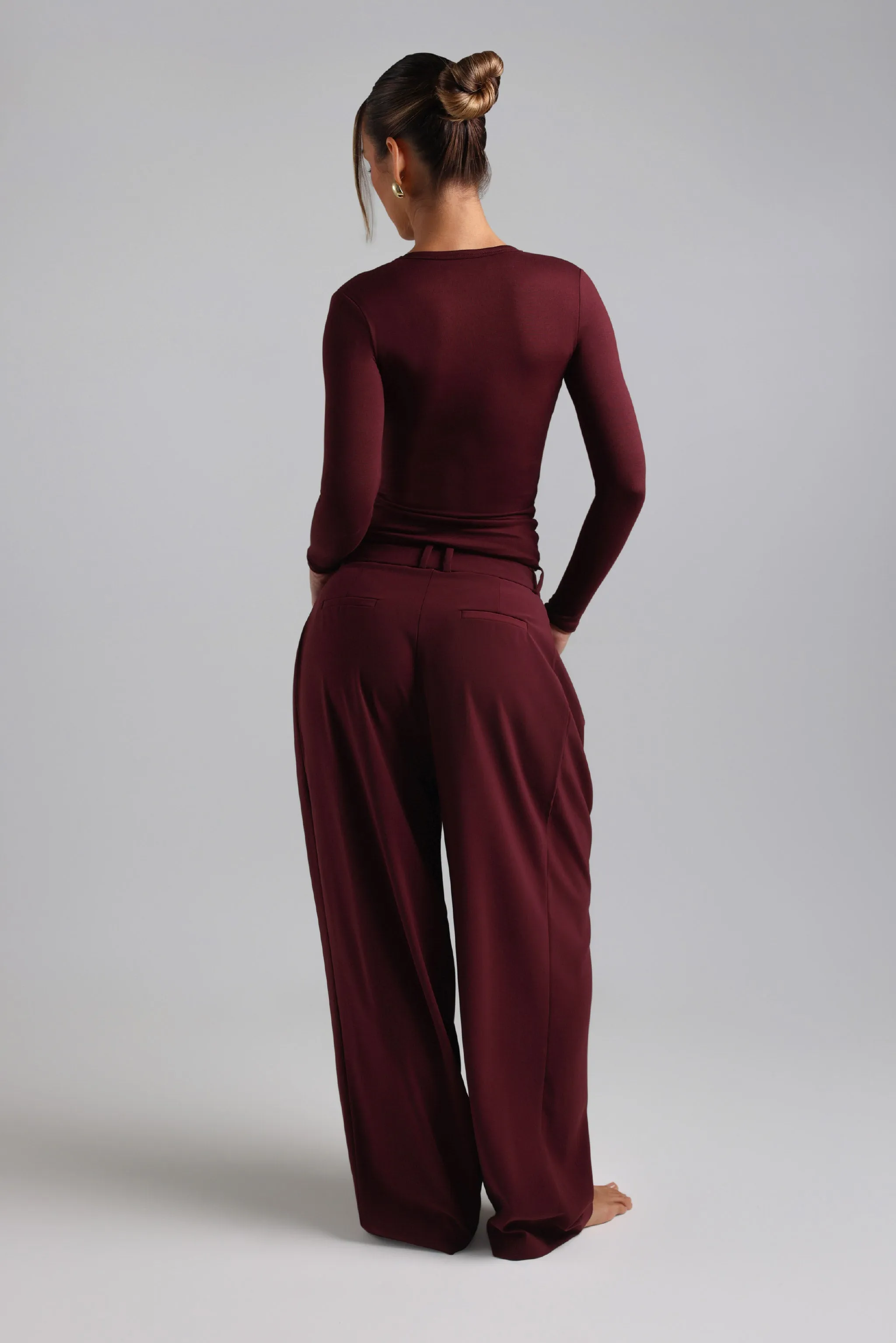 The Ivy Wide-Leg Trousers - Black Cherry sold by My outfit online product image thumbnail 4