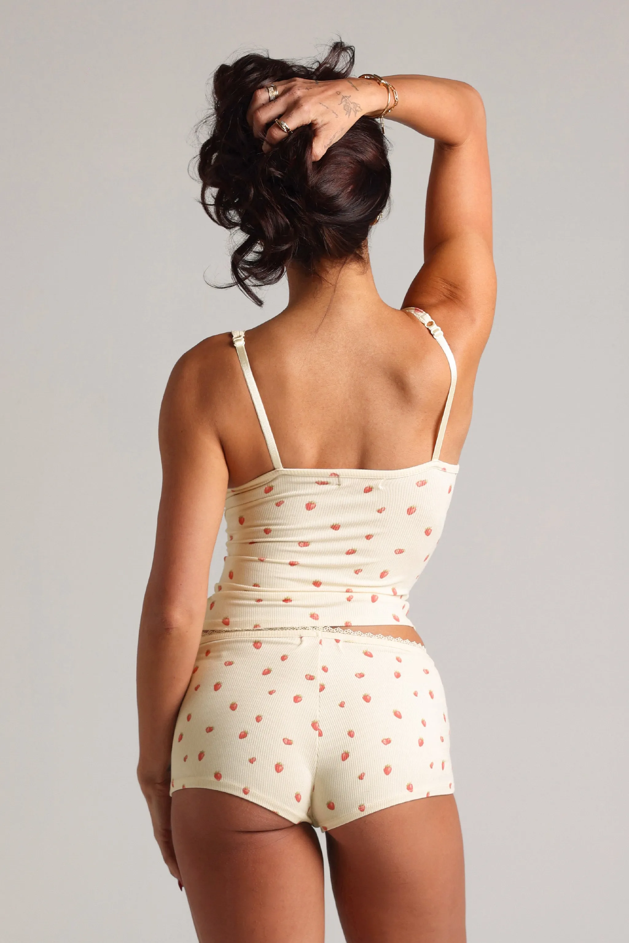 Lace Mini Shorts - Strawberries & Cream sold by My outfit online product image thumbnail 4