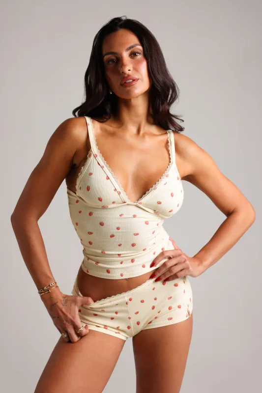 Lace Mini Shorts - Strawberries & Cream made by My outfit online
