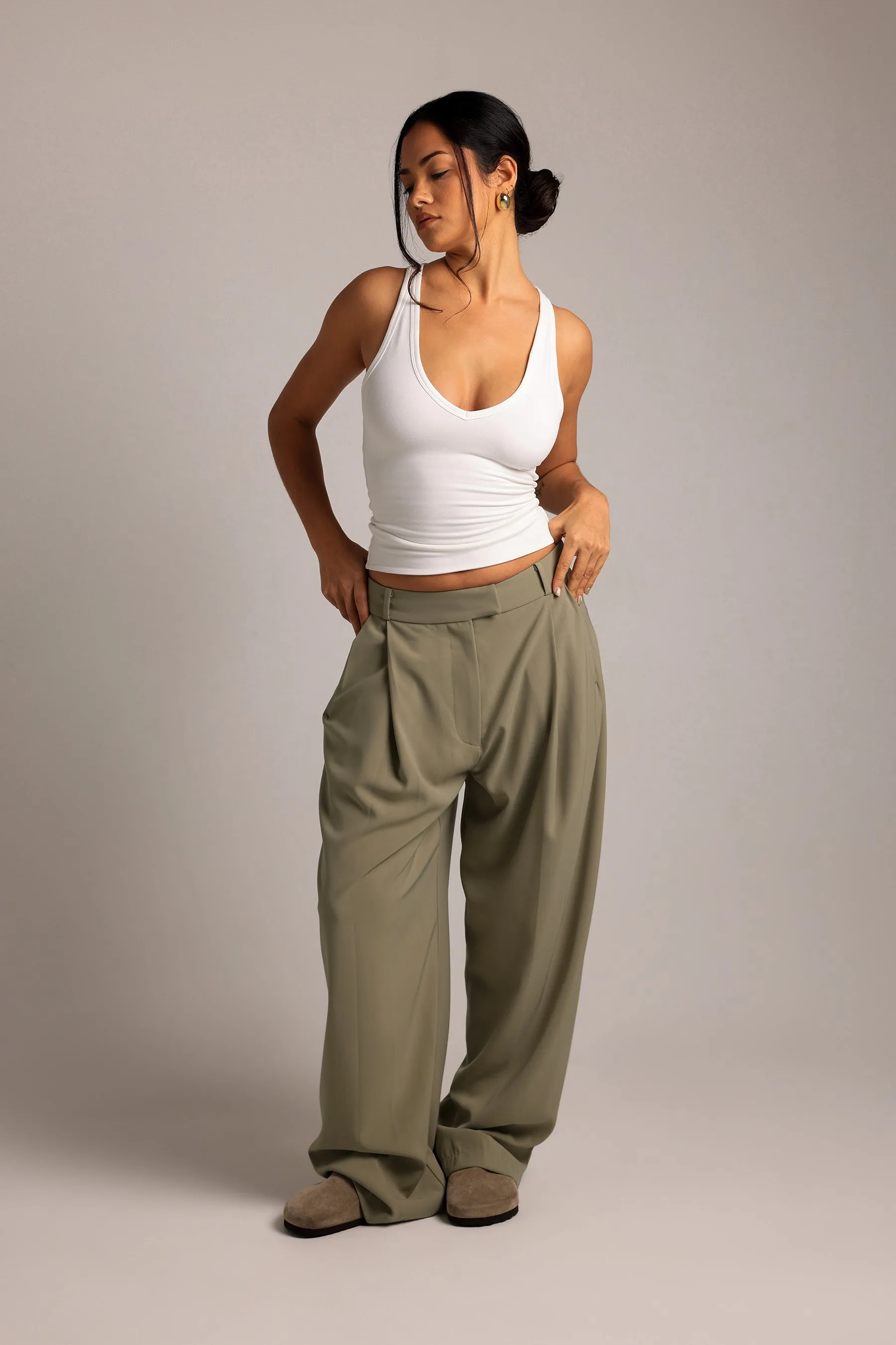 Classic Plunge Tank - White sold by My outfit online product image thumbnail 2