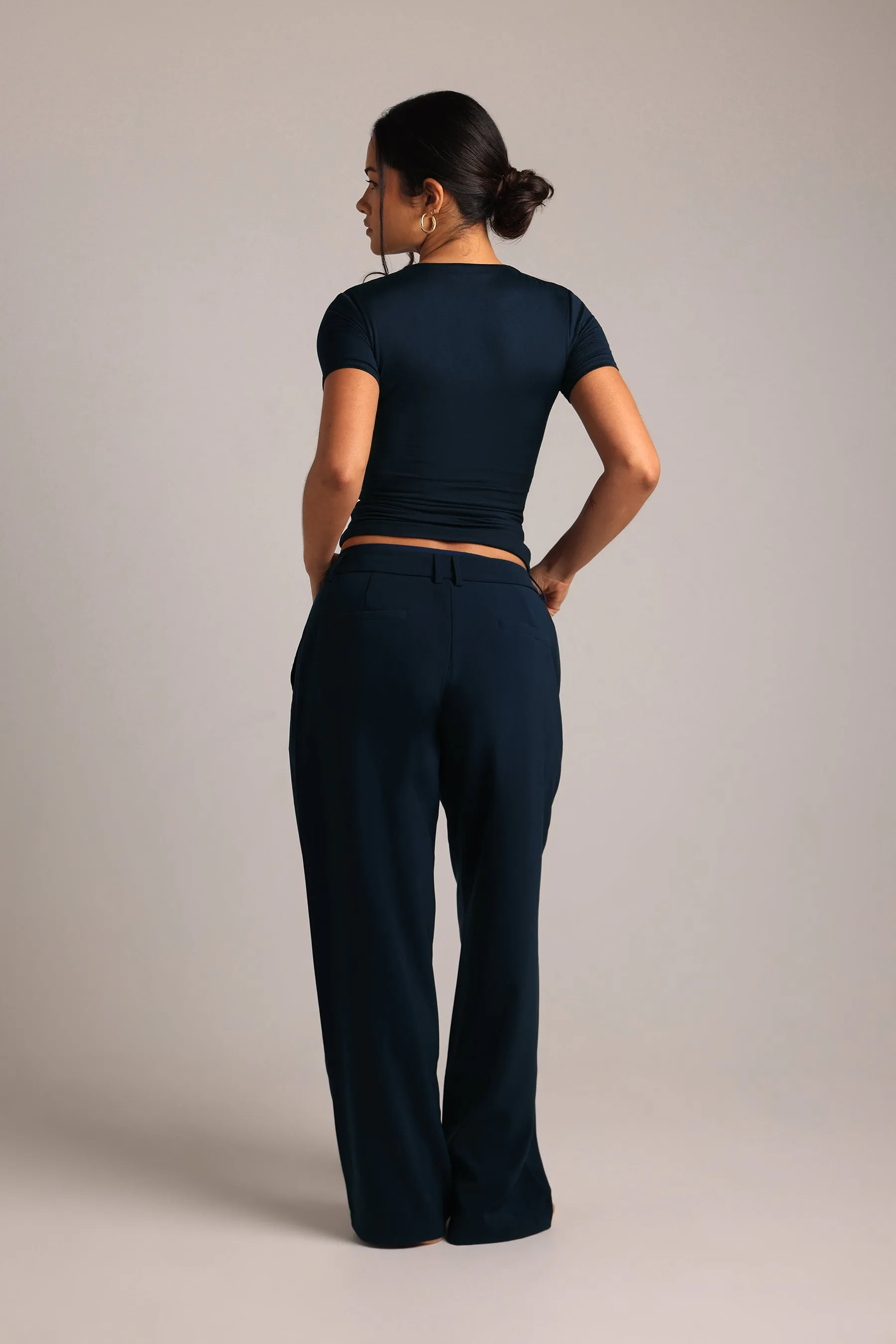 The Modern Straight-Leg Trousers - True Navy sold by My outfit online product image thumbnail 3