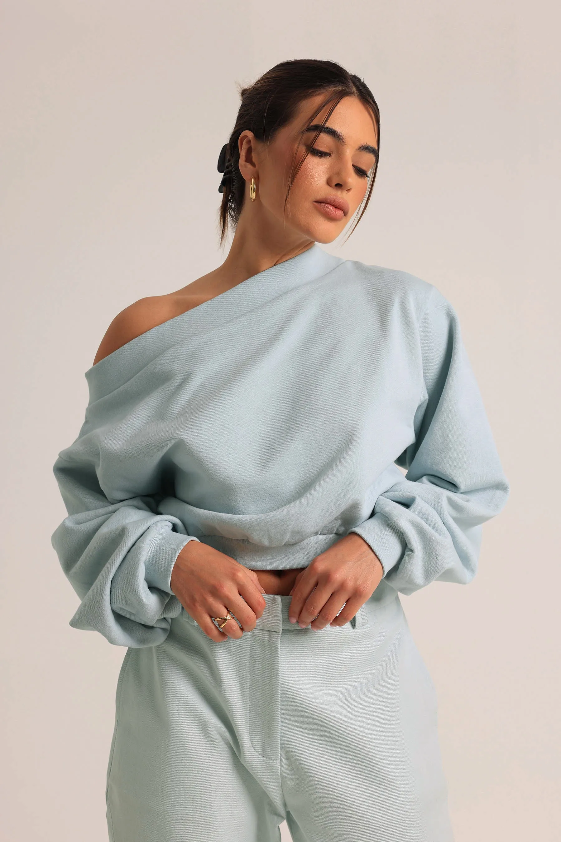 Drop Shoulder Sweatshirt - Icewater sold by My outfit online product image thumbnail 5