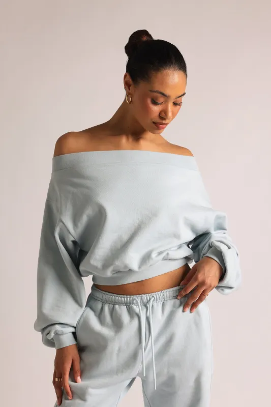 Drop Shoulder Sweatshirt - Icewater made by My outfit online