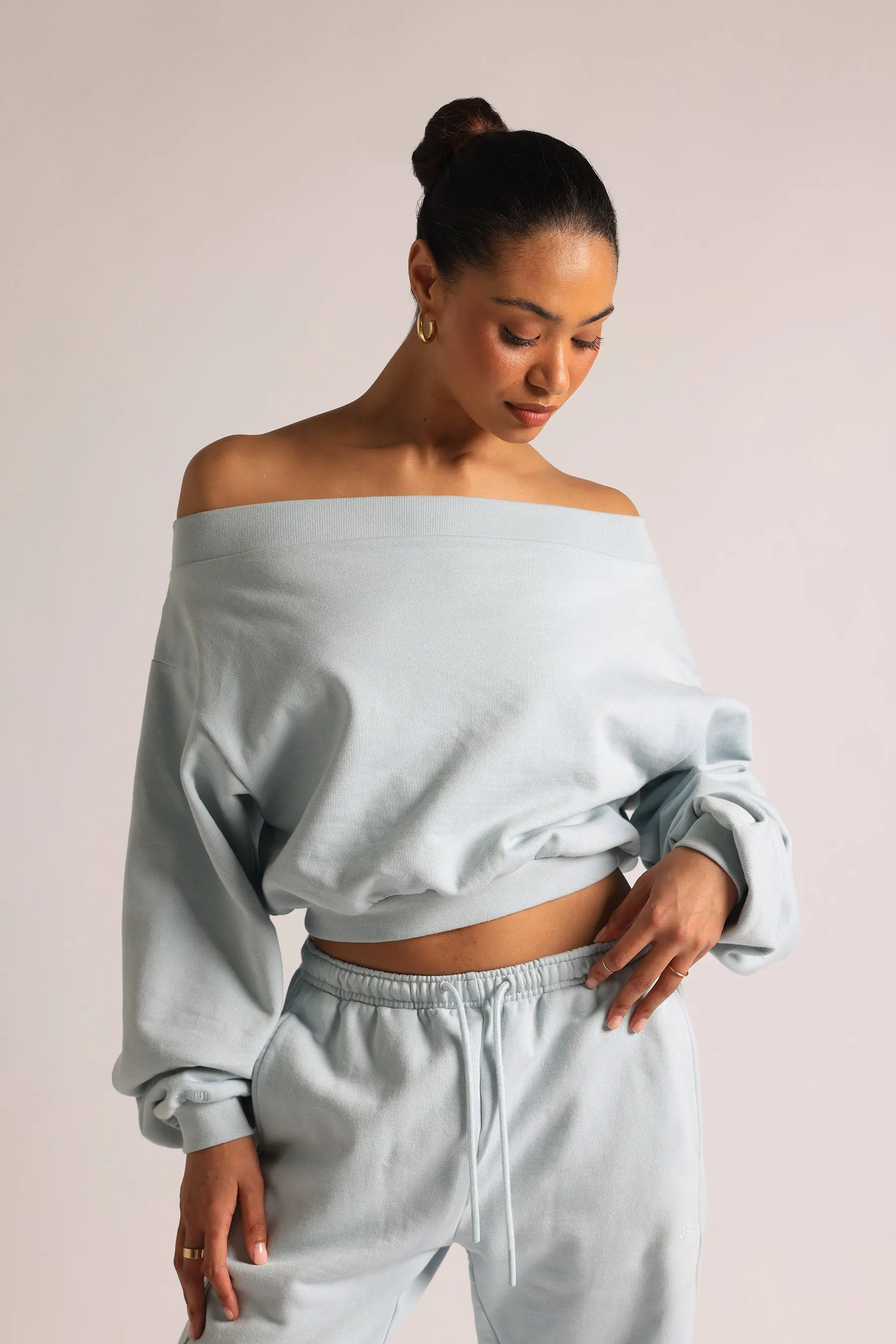 Drop Shoulder Sweatshirt - Icewater sold by My outfit online