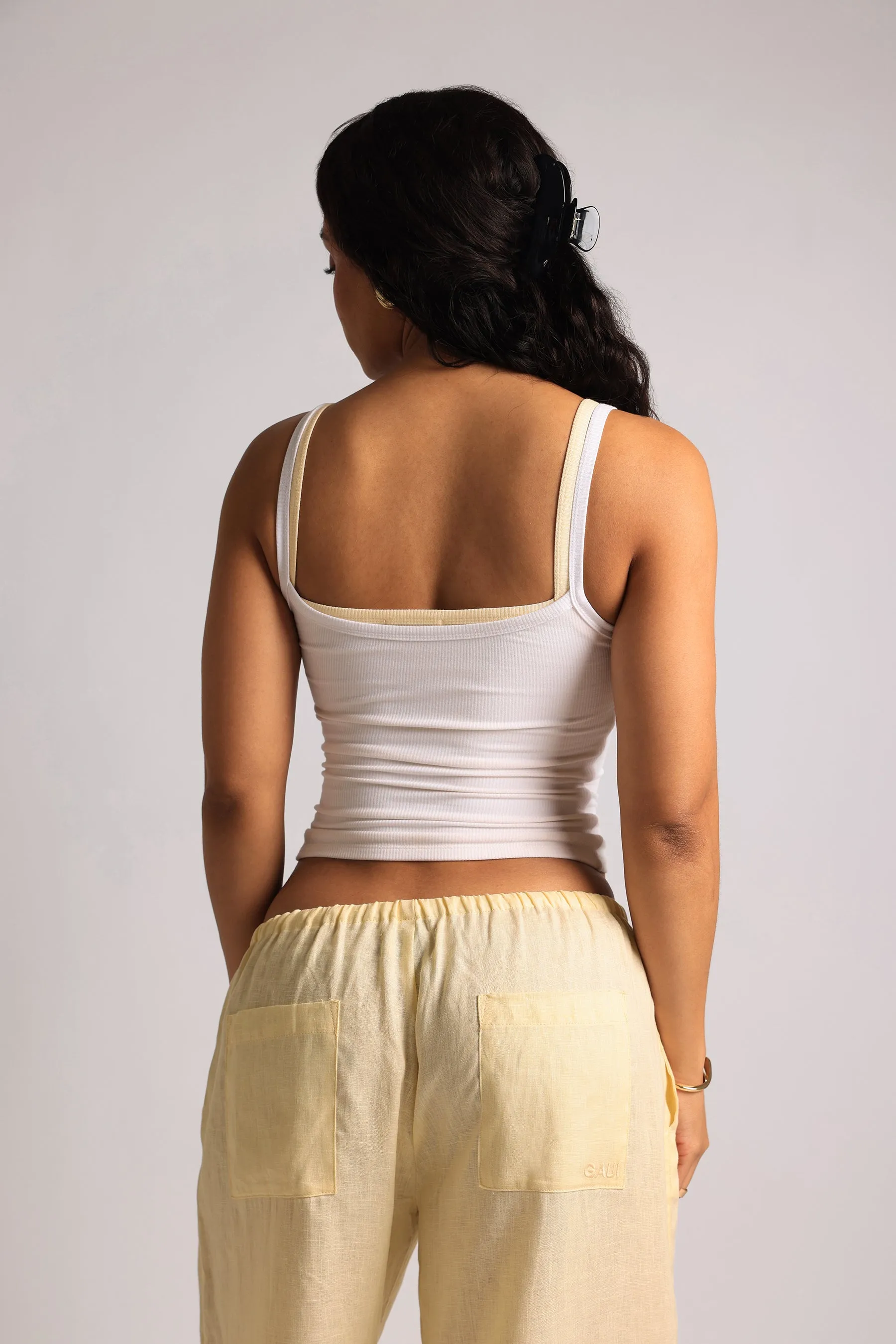 TwoTone Gaui Cami - White/Honeybutter sold by My outfit online product image thumbnail 3