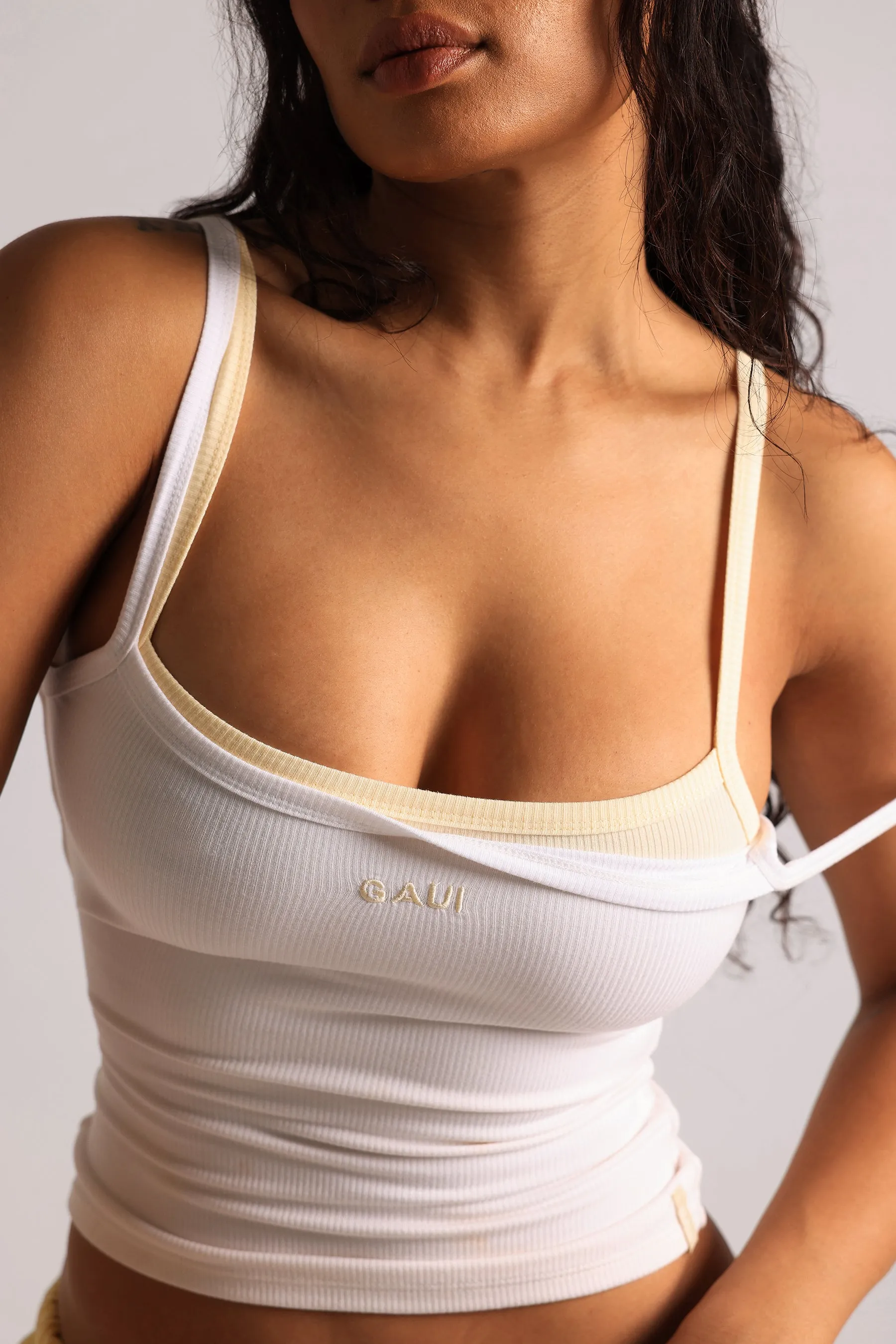 TwoTone Gaui Cami - White/Honeybutter sold by My outfit online product image thumbnail 2