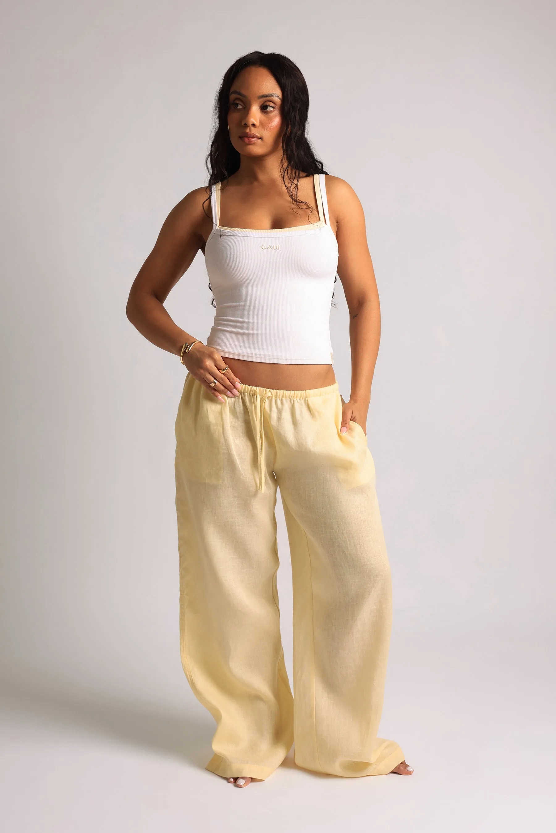 TwoTone Gaui Cami - White/Honeybutter sold by My outfit online product image thumbnail 5