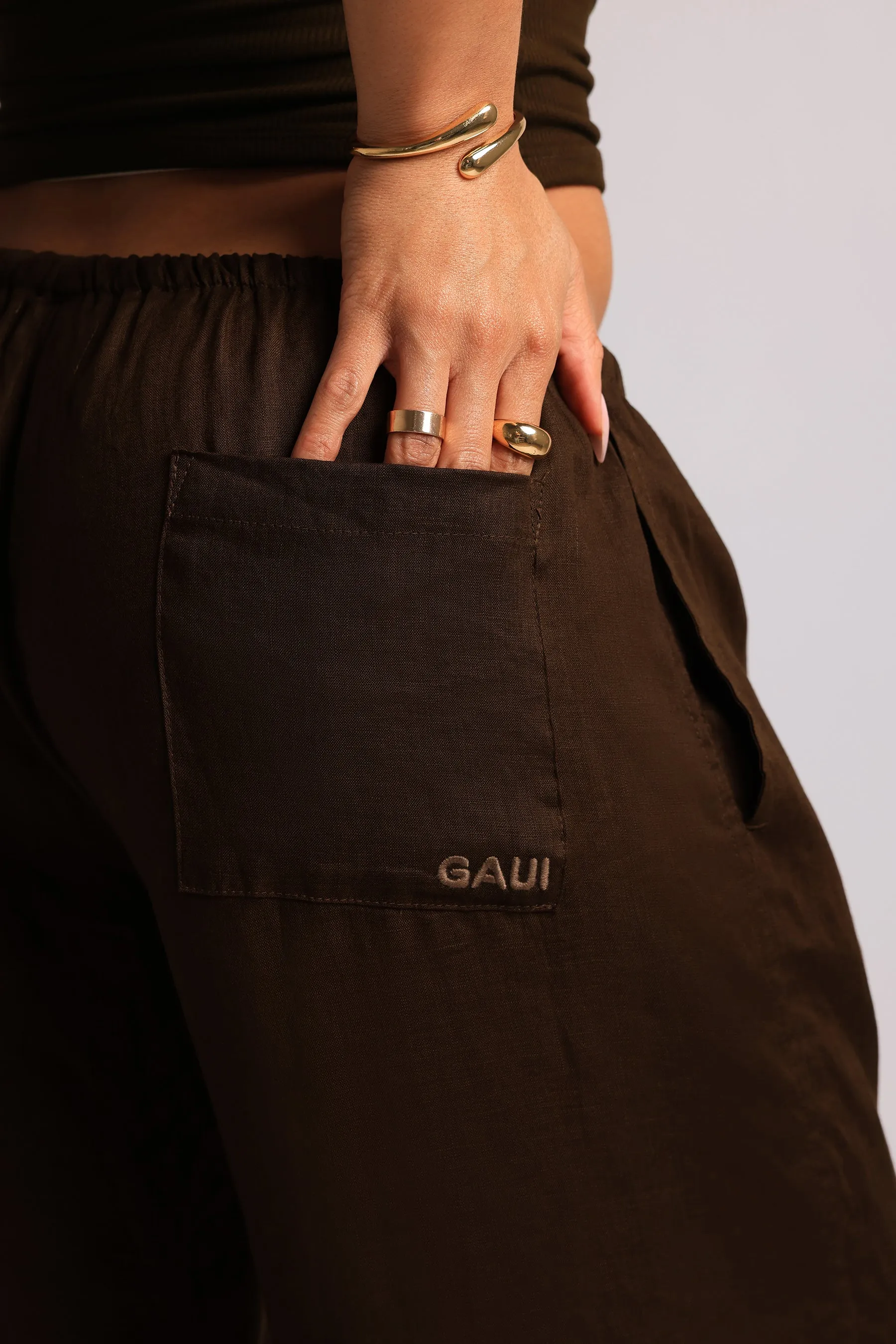 Heritage Linen Pants - Cocoa sold by My outfit online product image thumbnail 3