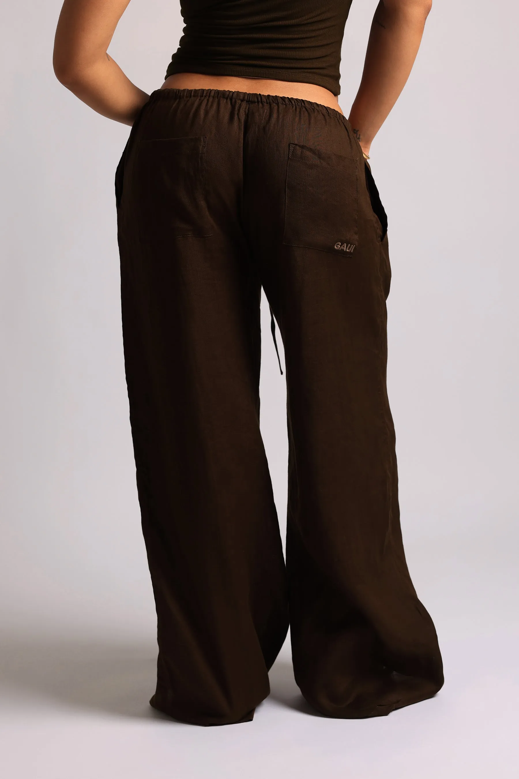 Heritage Linen Pants - Cocoa sold by My outfit online product image thumbnail 5