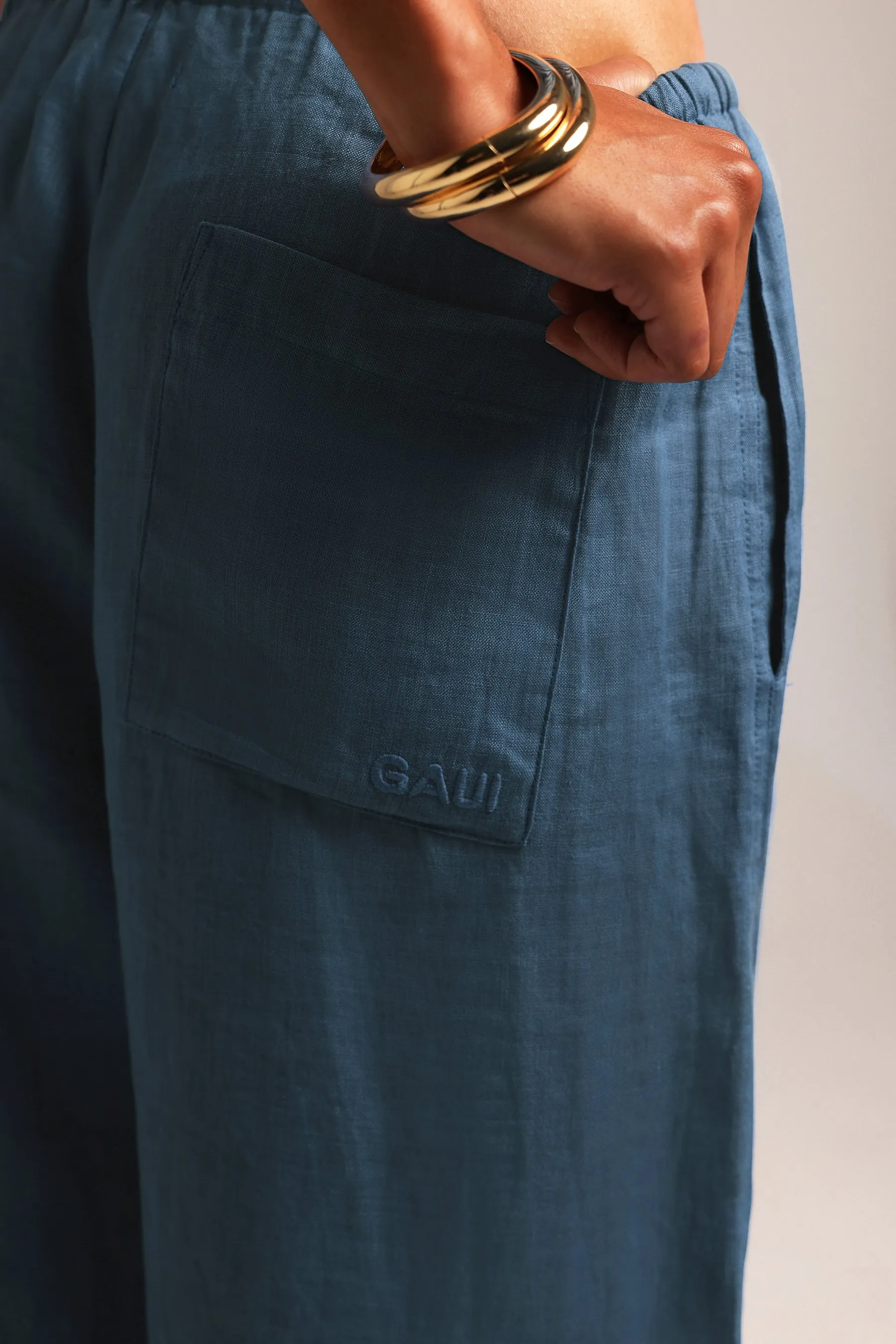 Heritage Linen Pants - Azul sold by My outfit online product image thumbnail 4