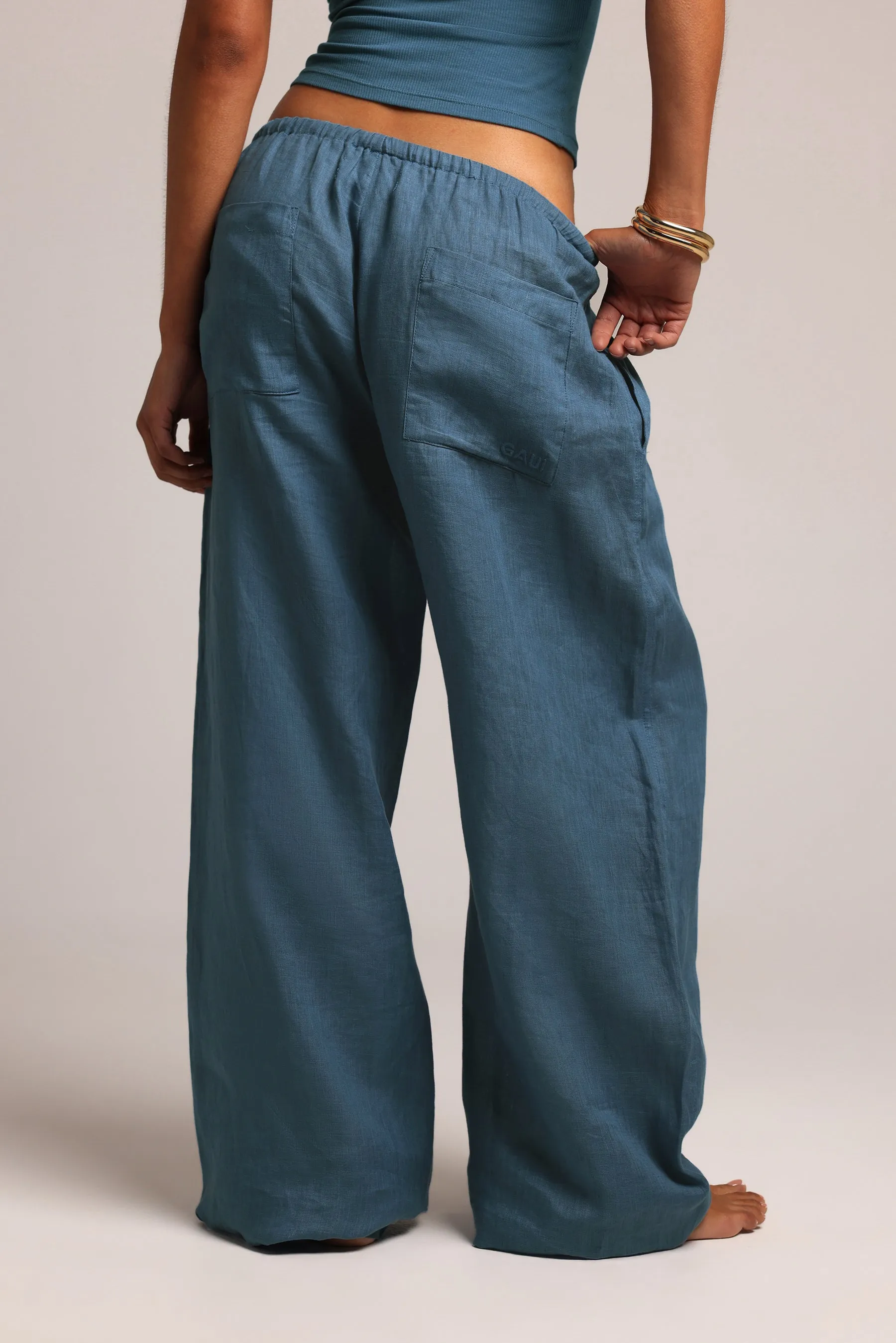 Heritage Linen Pants - Azul sold by My outfit online product image thumbnail 5