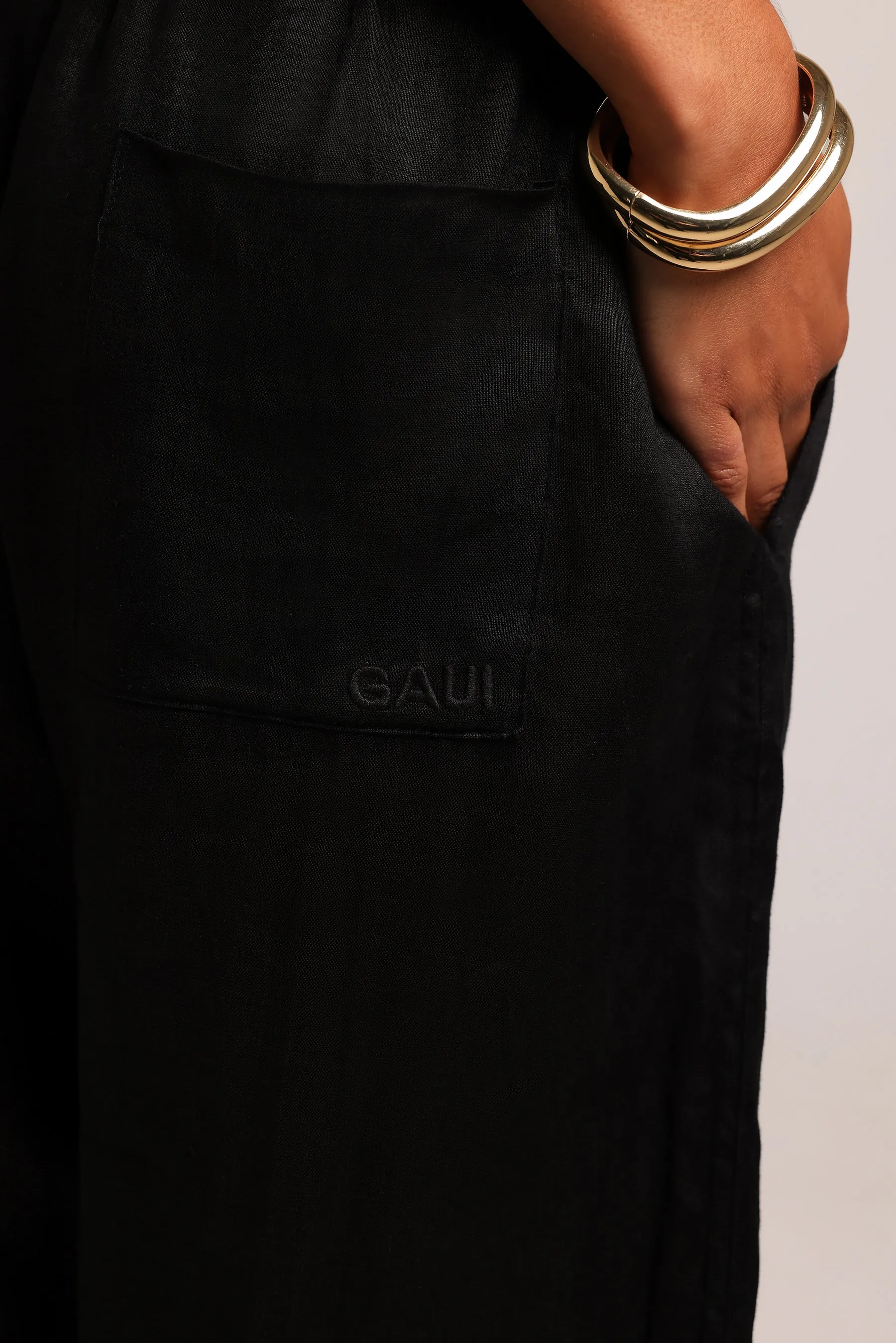 Heritage Linen Pants - Black sold by My outfit online product image thumbnail 5