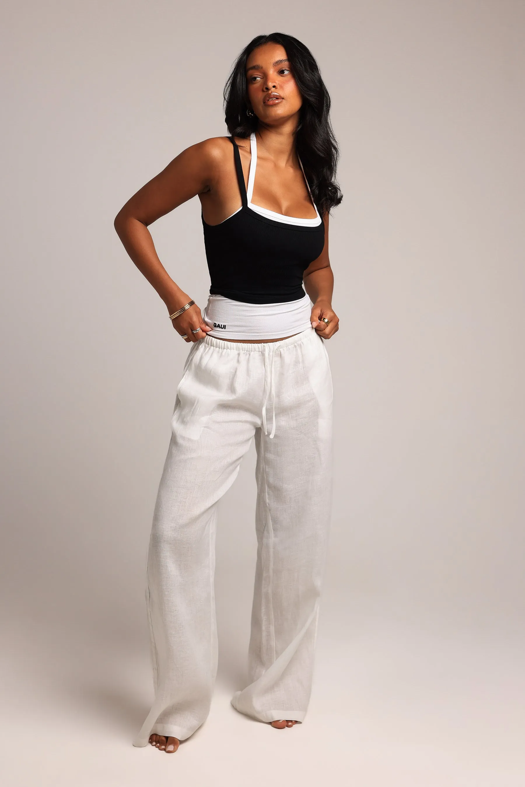 Heritage Linen Pants - White sold by My outfit online product image thumbnail 2