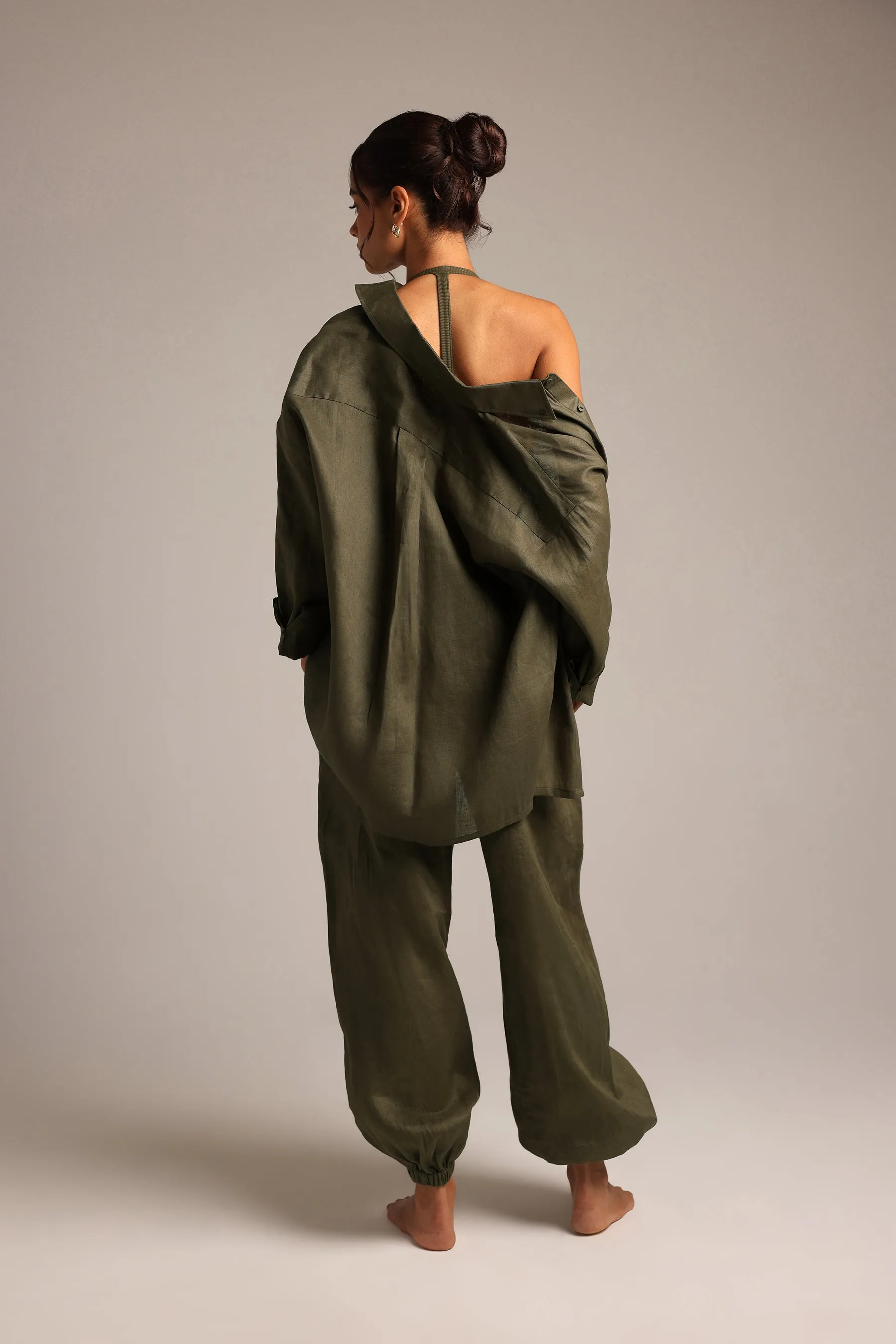 Heritage Linen Button-Down - Palm sold by My outfit online product image thumbnail 5