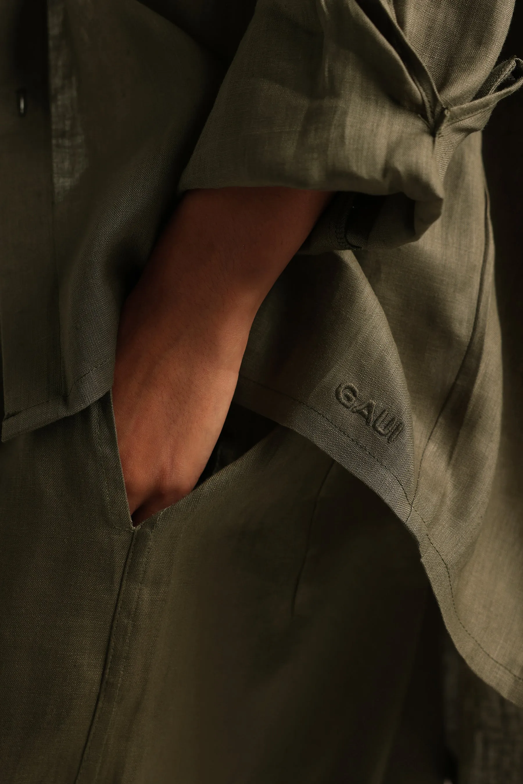 Heritage Linen Button-Down - Palm sold by My outfit online product image thumbnail 4