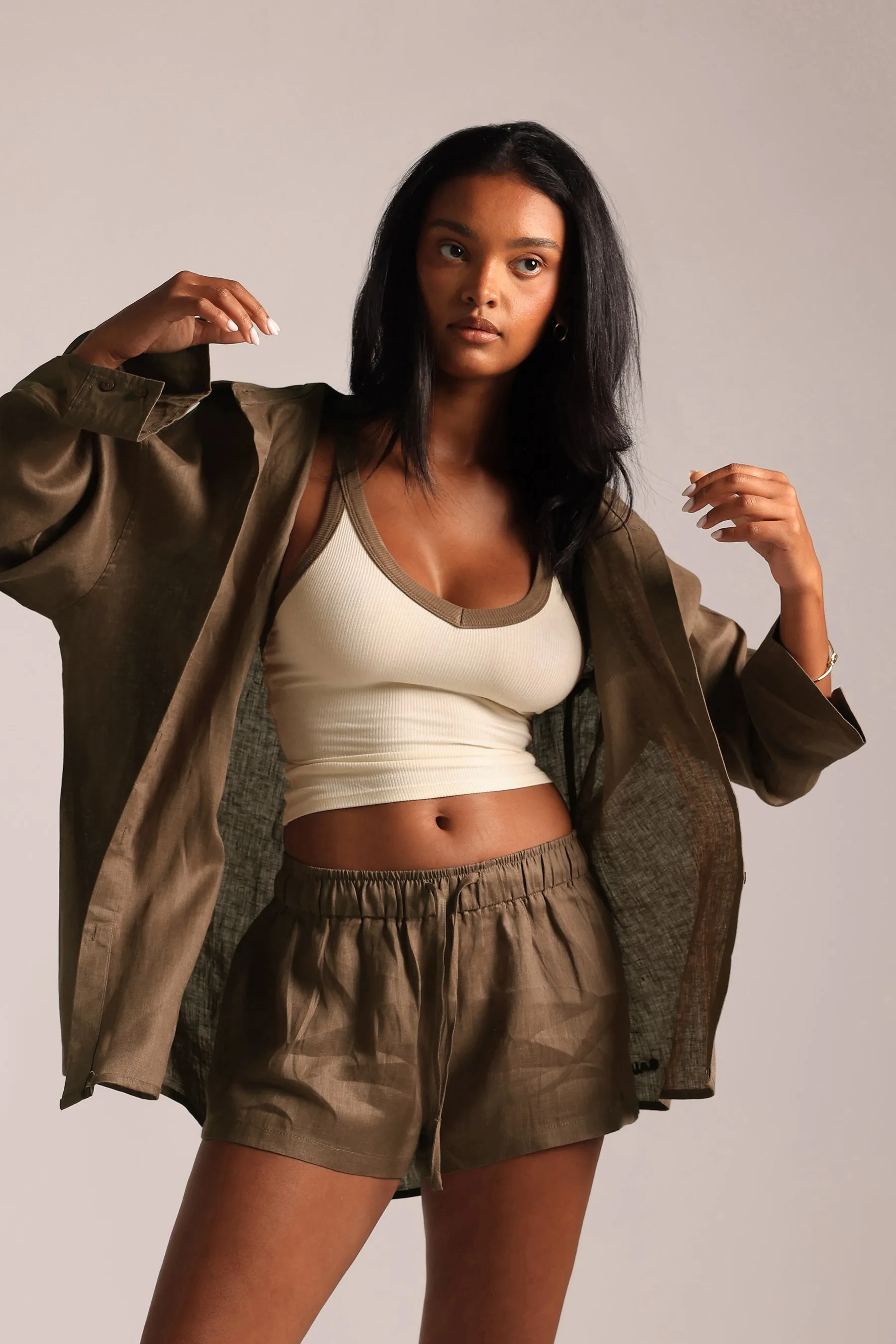 Heritage Linen Button Down - Coconut sold by My outfit online product image thumbnail 4