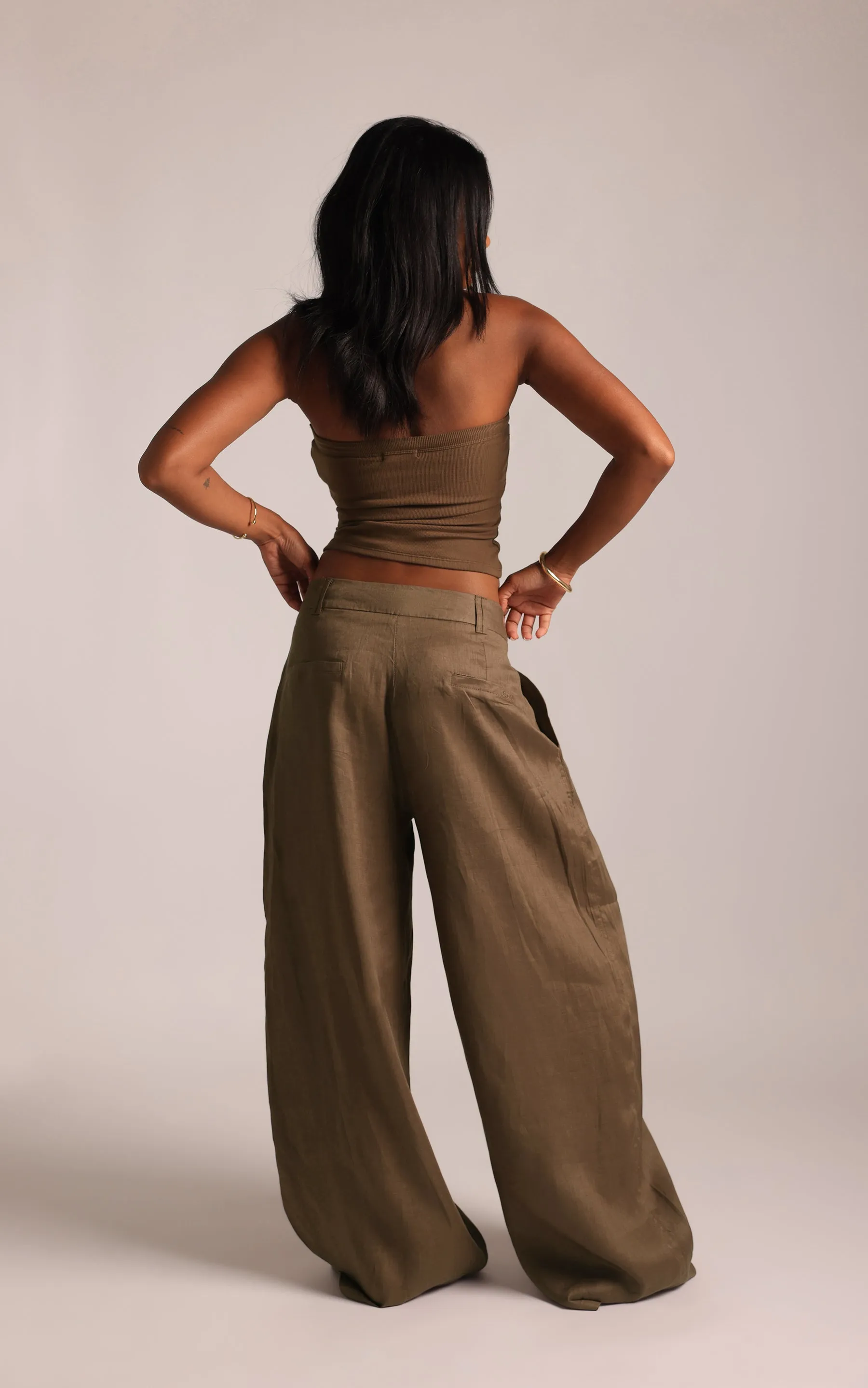 The Meridian Linen Trousers - Coconut sold by My outfit online product image thumbnail 4