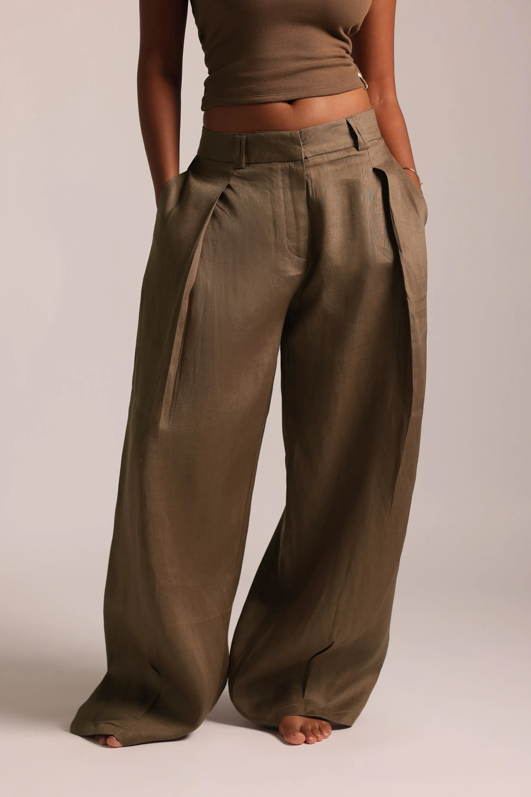 The Meridian Linen Trousers - Coconut sold by My outfit online product image thumbnail 2