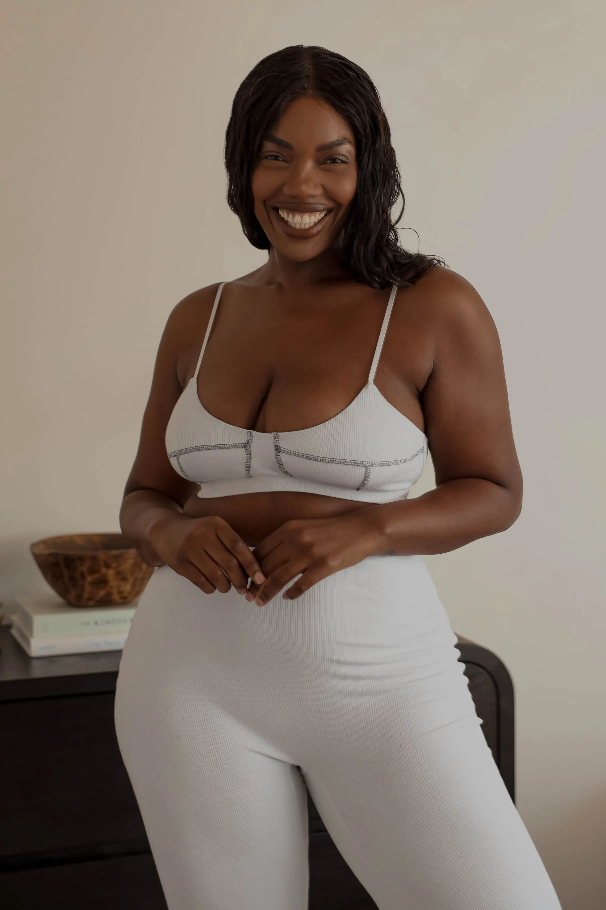 Essence Cotton Bralette - White sold by My outfit online product image thumbnail 2