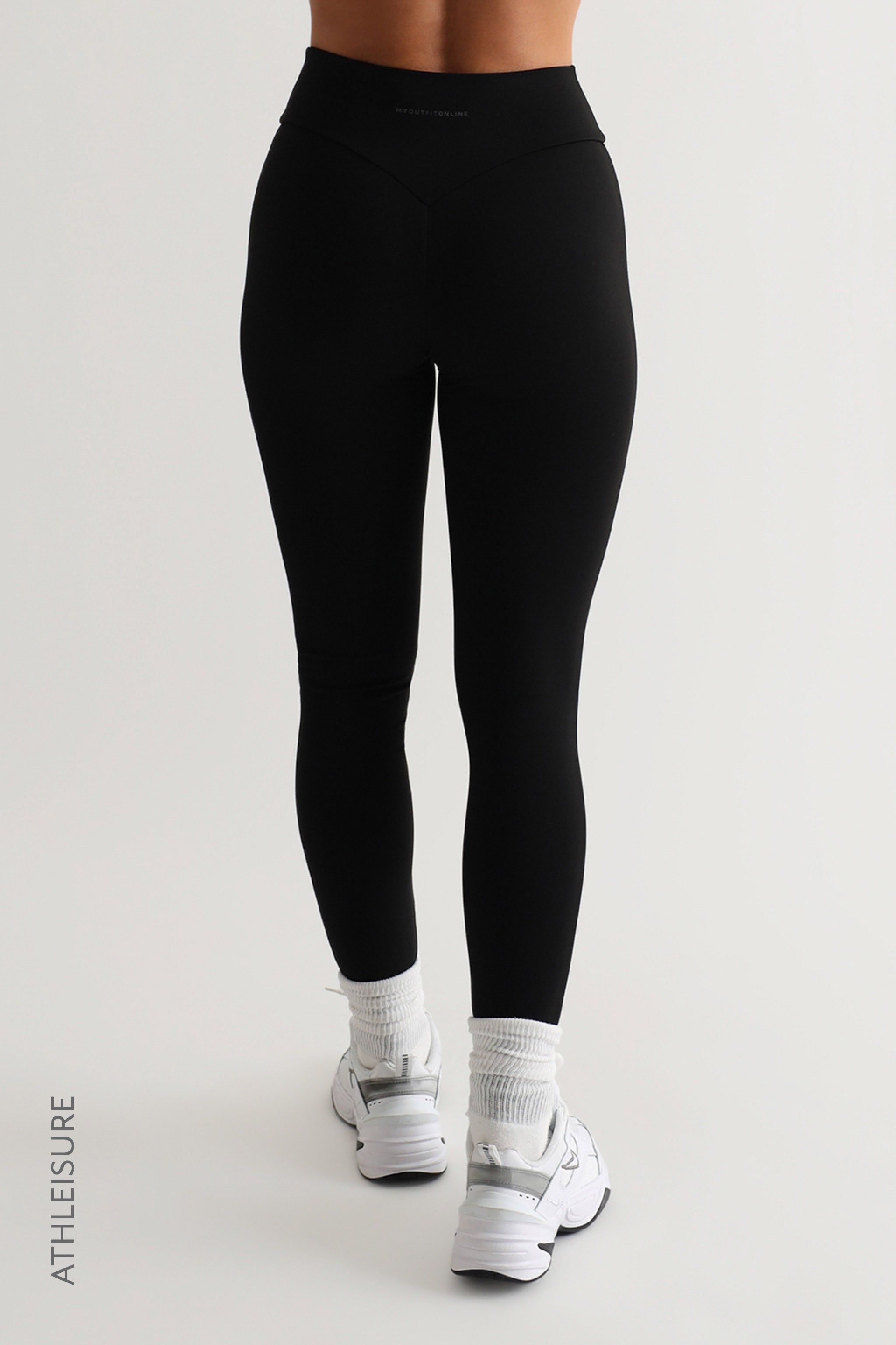 High Waisted Athleisure Leggings - Black sold by My outfit online