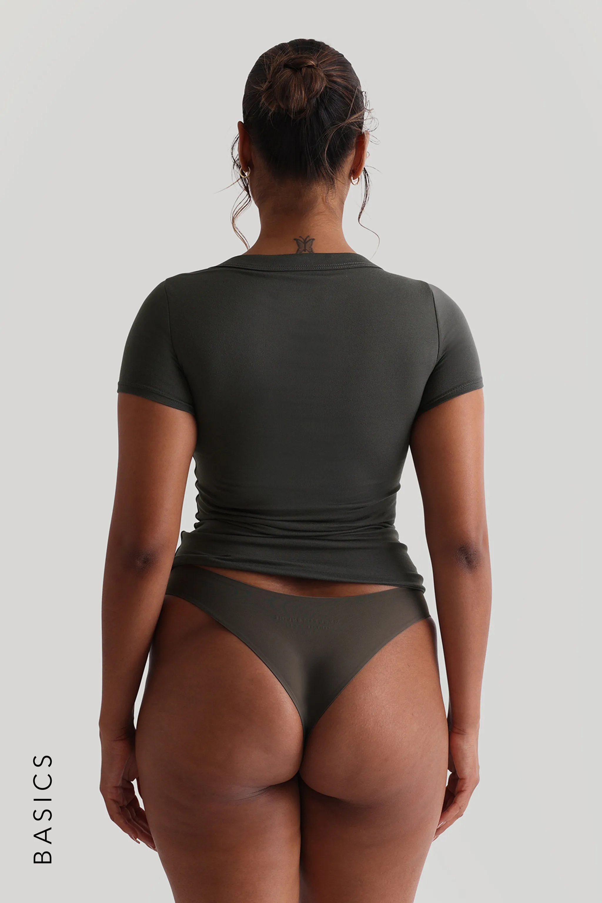 V-Shape Short Sleeve T-Shirt - Midnight Gray sold by My outfit online product image thumbnail 4