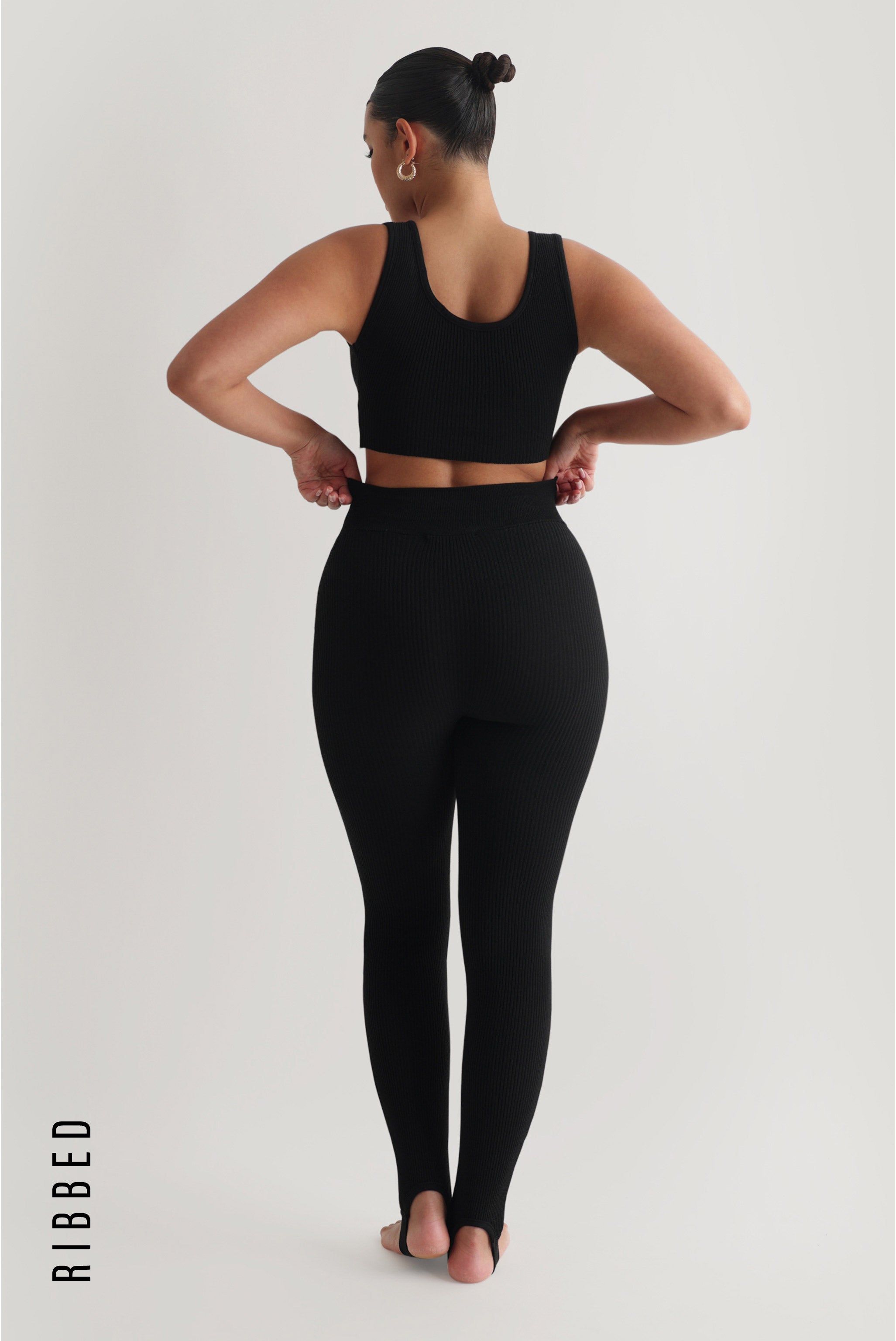 The Lounger Three Piece Ribbed Set - Black sold by My outfit online product image thumbnail 2