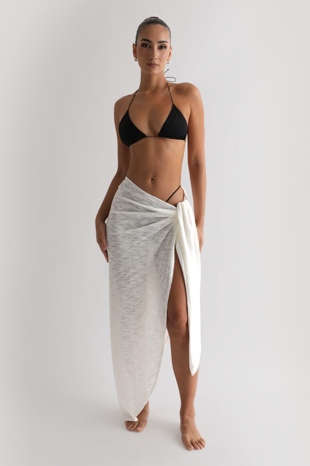 Rio Textured Maxi Sarong - White sold by My outfit online