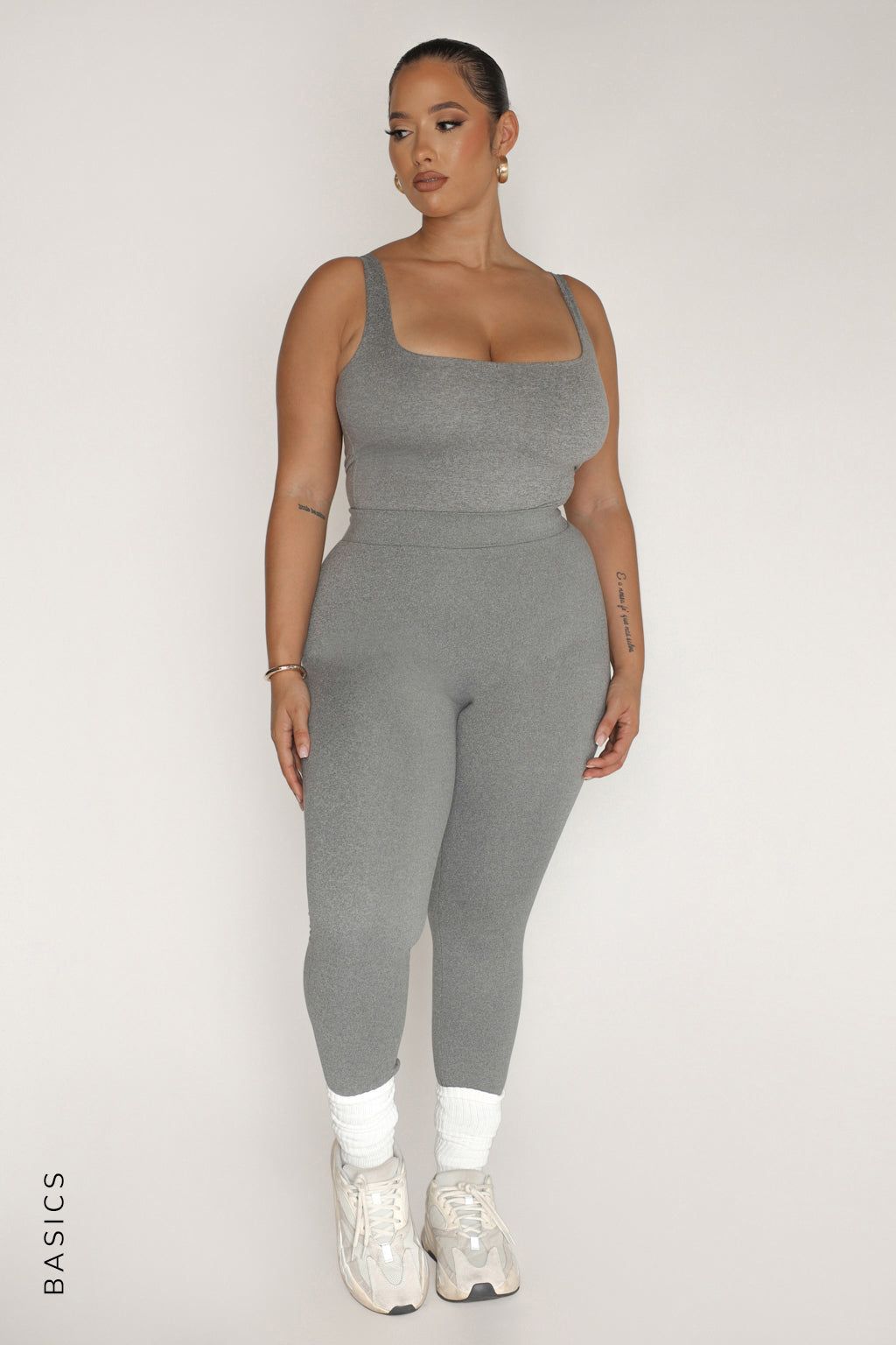 Just High Waisted Leggings - Stone Gray sold by My outfit online product image thumbnail 2