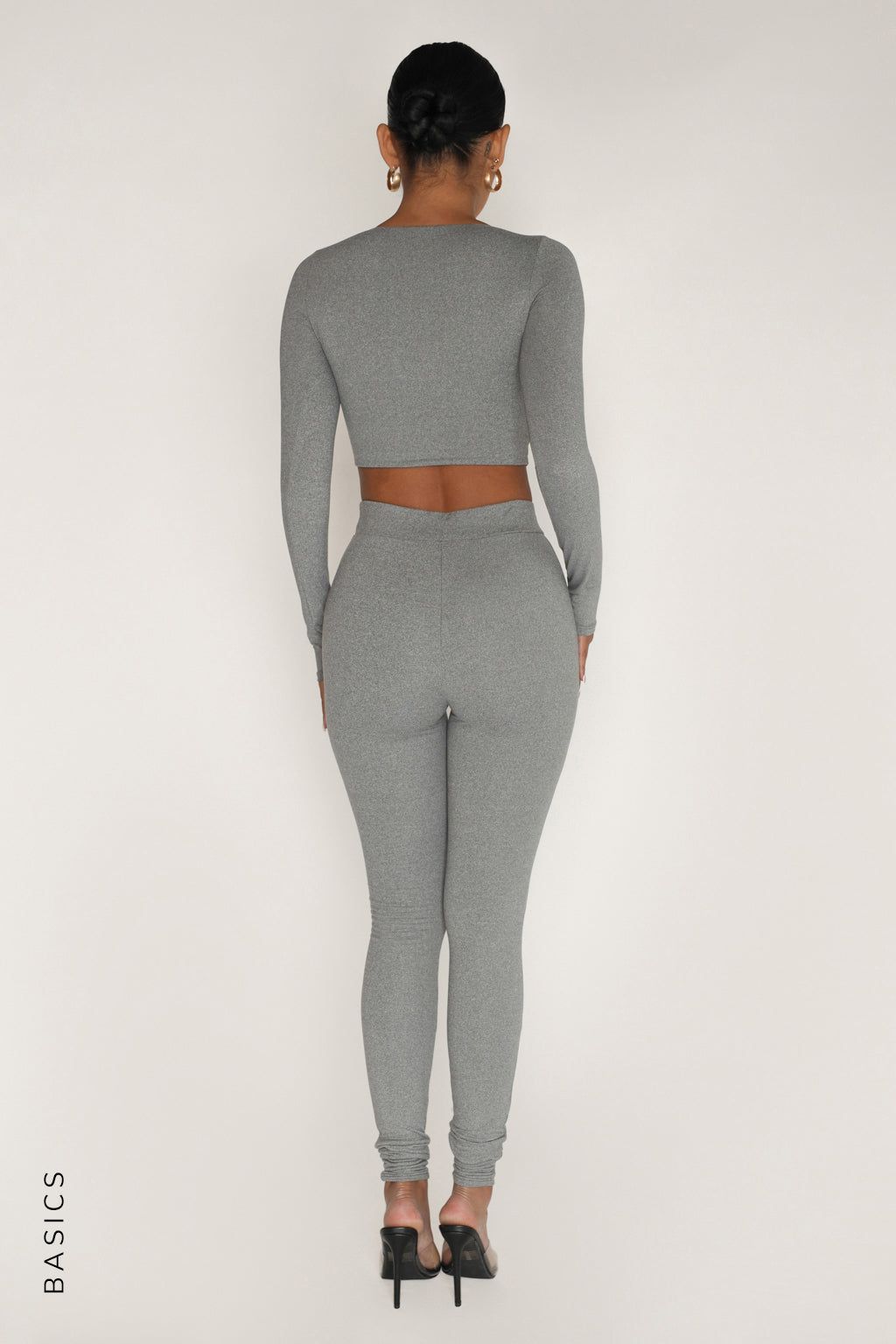 Just High Waisted Leggings - Stone Gray sold by My outfit online product image thumbnail 3