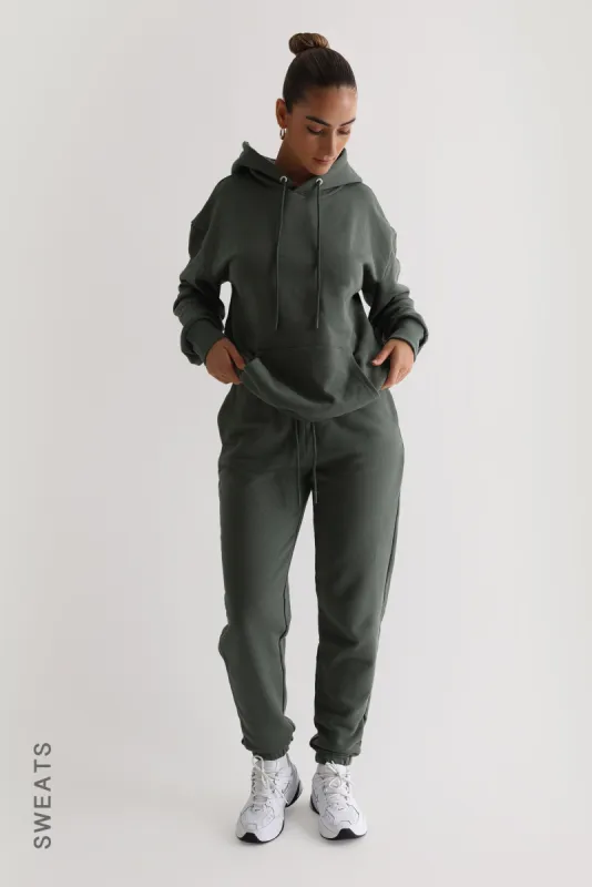 Relaxed Fit Hoodie - Forest Green sold by My outfit online