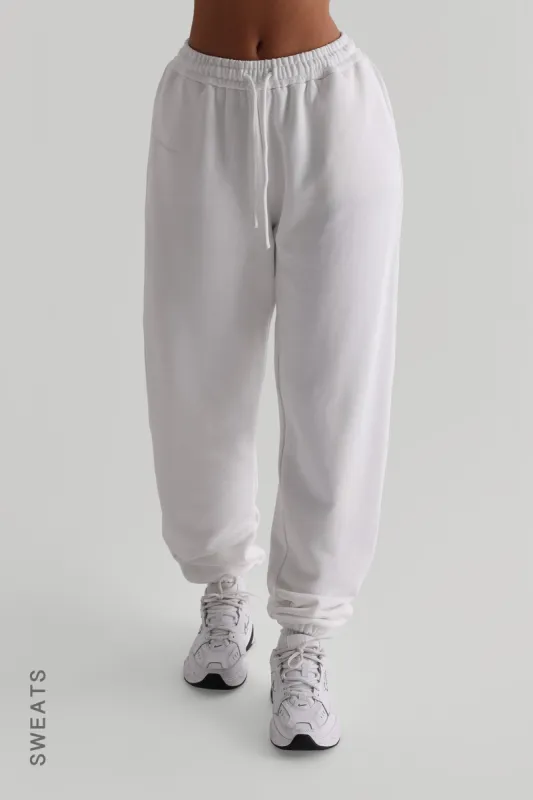 Jogger Fit Sweatpants - White sold by My outfit online