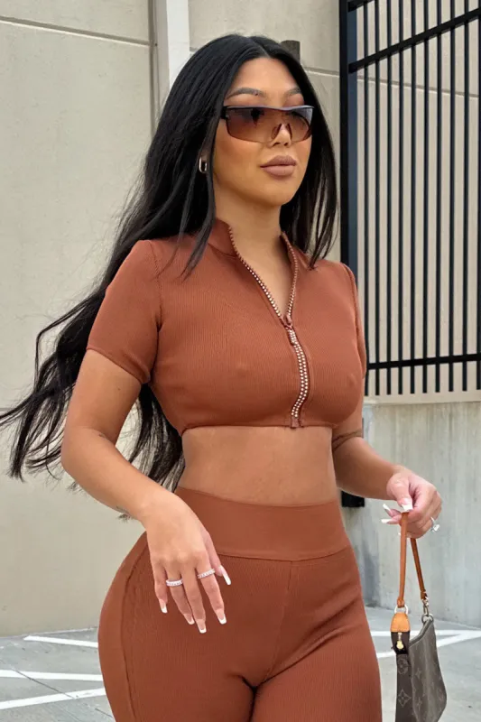 Molly Bandage Crop Top - Brown sold by My outfit online