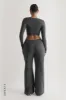 Structured Wide Leg Sweatpants - Midnight Gray sold by My outfit online