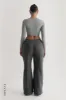 Structured Wide Leg Sweatpants - Midnight Gray sold by My outfit online