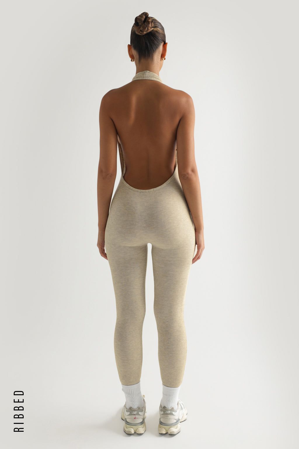 Tessa Ribbed Jumpsuit - Oatmeal sold by My outfit online product image thumbnail 2